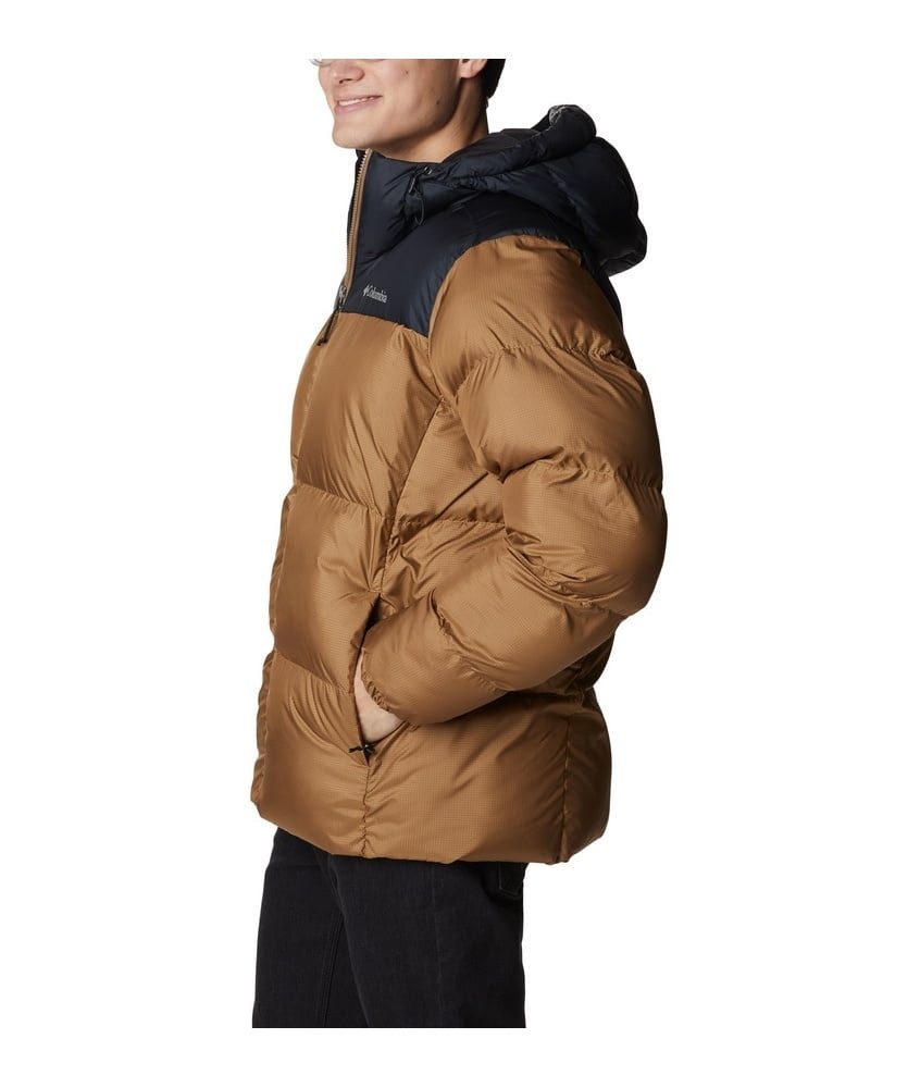 Columbia Winterjacke Puffect mit Kapuze (Thermarator Isolierung, wasserdicht) braun/schwarz