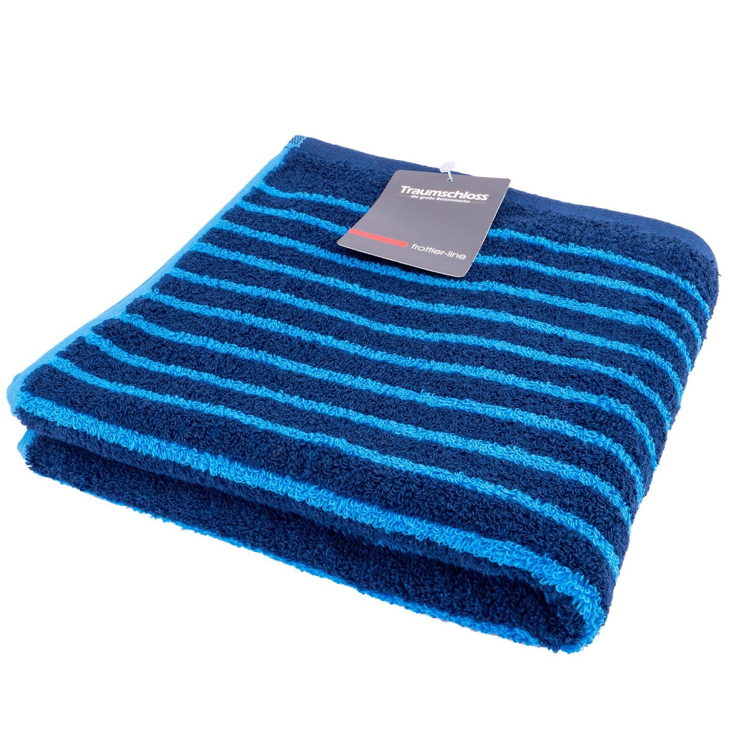 Traumschloss Duschtuch Stripes, Frottier (1-St), 100% Baumwolle, absolut hautsympathisch hellblau