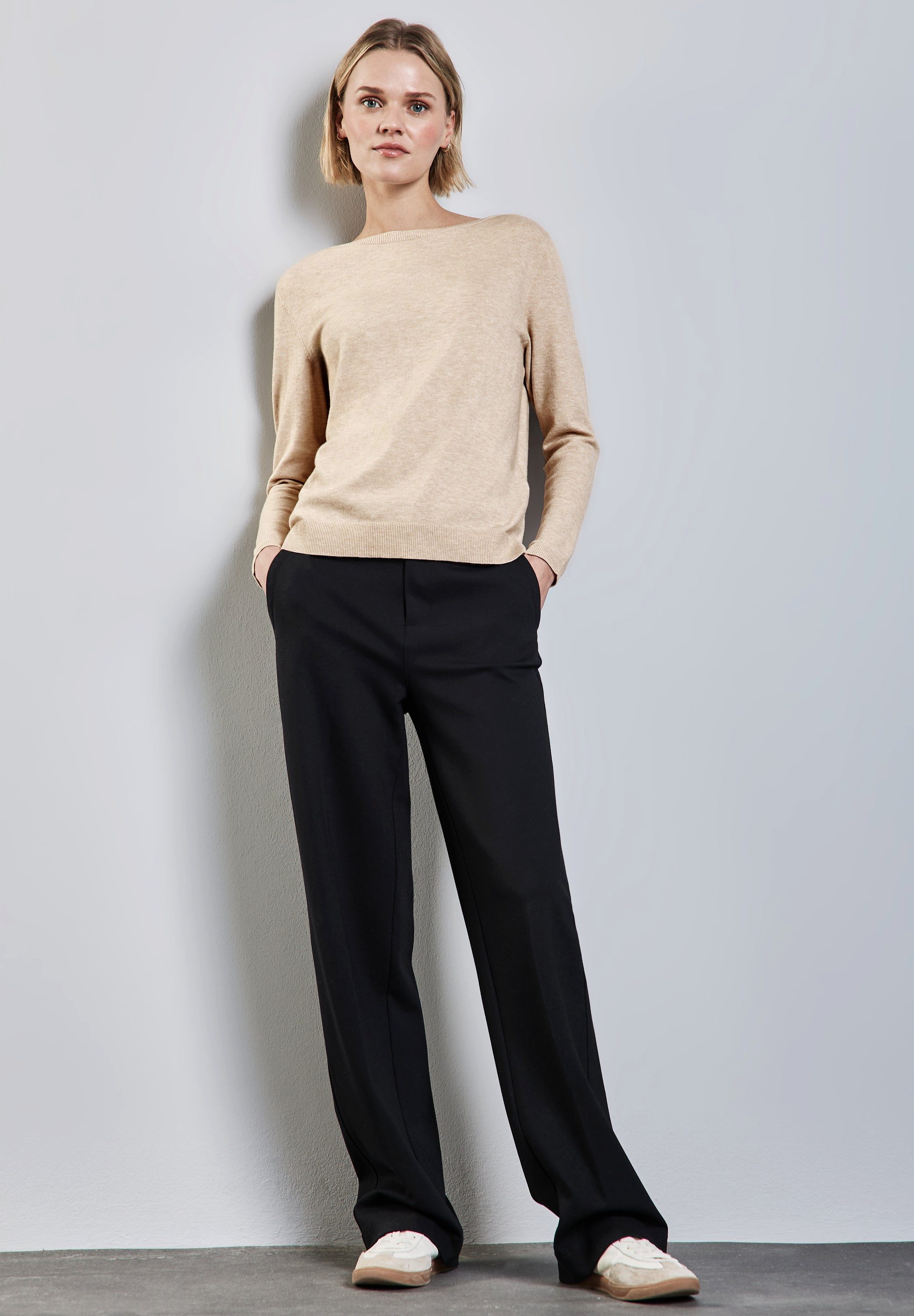 STREET ONE Rundhalspullover Kuscheliger Pullover (1-tlg) günstig online kaufen