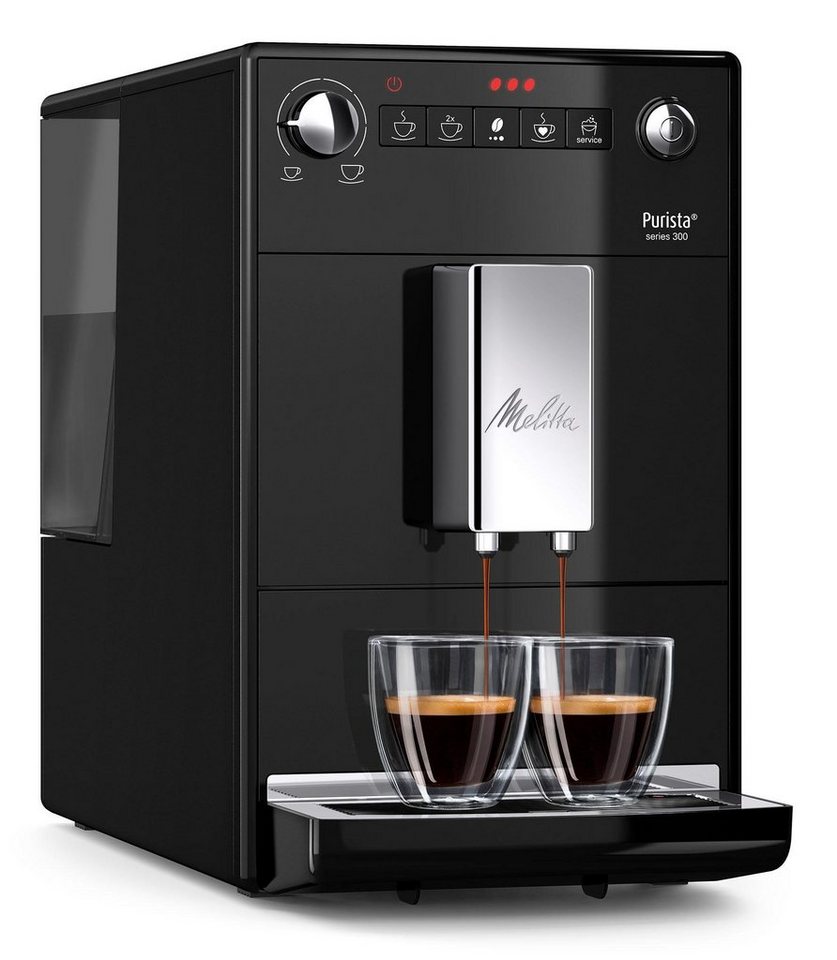 Melitta Kaffeevollautomat Purista® F230-102, schwarz, Lieblingskaffee- Funktion, kompakt & extra leise, Lieblingskaffee-Funktion mit individuellen  Einstellungen