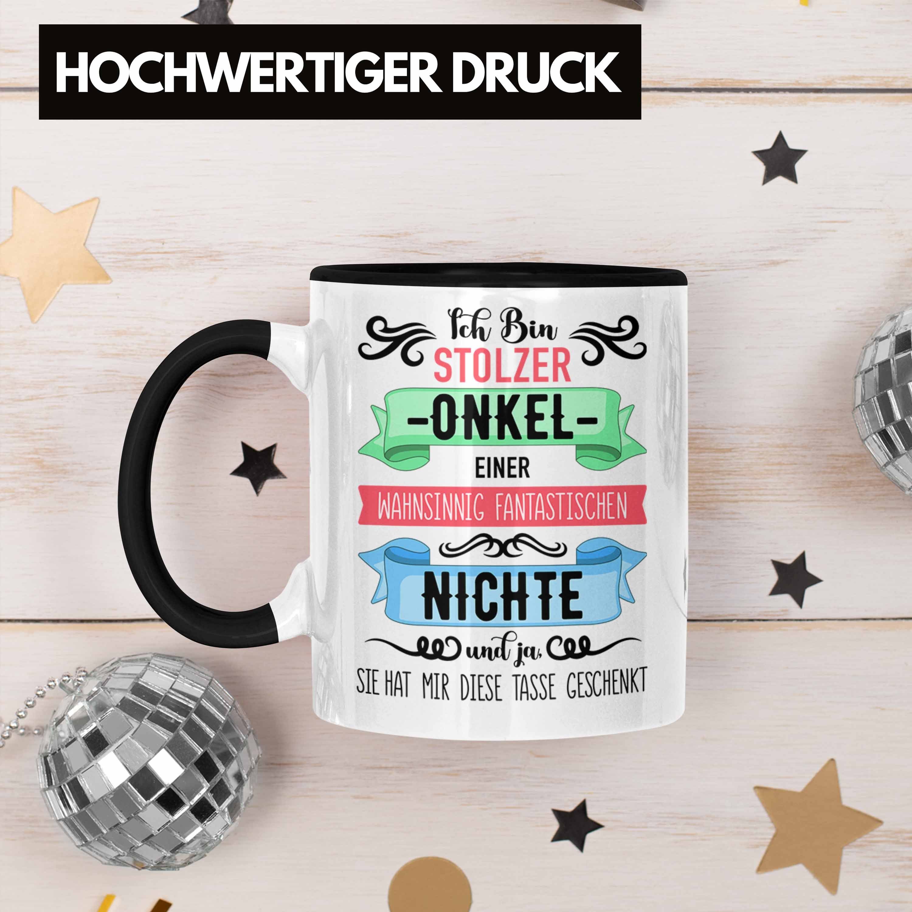 Spruch Trendation Trendation Geschenke Nichte Onkel für Tasse Tasse Lustige Geschenk von Onkel - Nichten Geschenkidee Schwarz