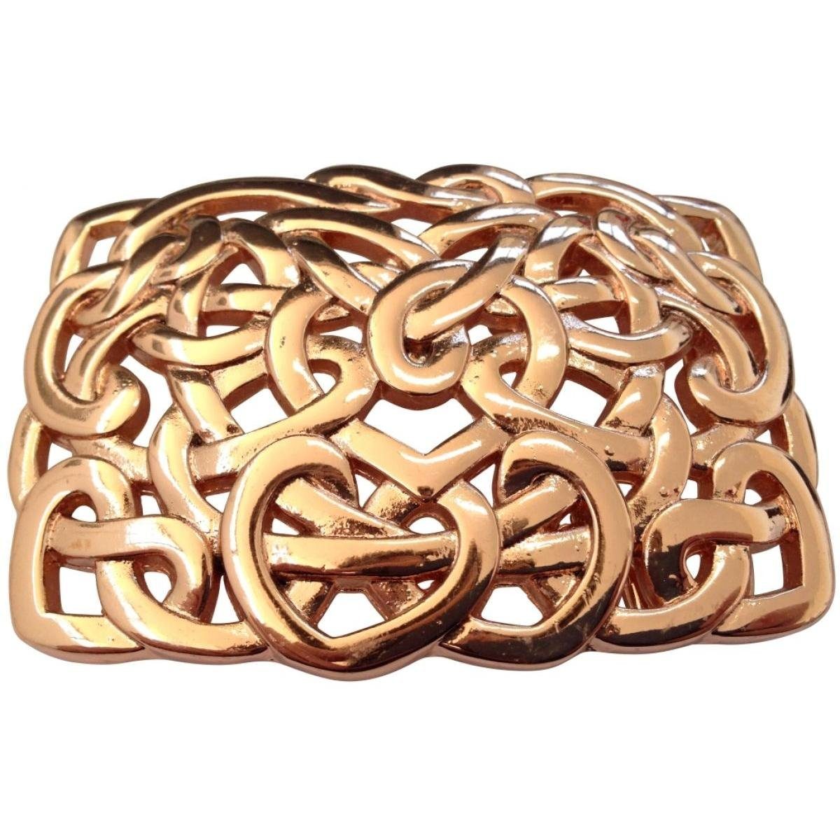 BELTINGER Gürtelschnalle Knoten Design 4,0 cm - Buckle Wechselschließe Gürtelschließe 40mm - Gü Roségold