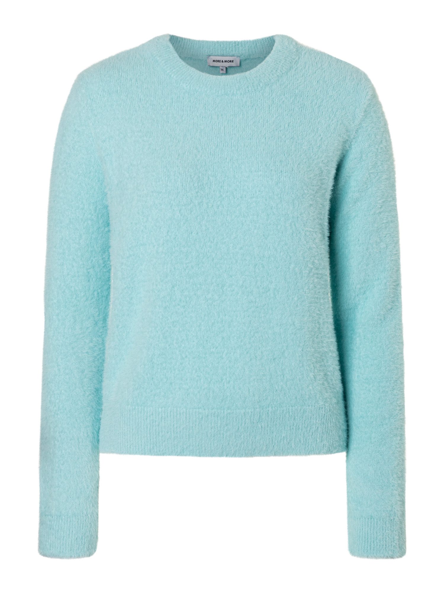 MORE&MORE Rundhalspullover superweicher, haariger Kuschelpullover günstig online kaufen