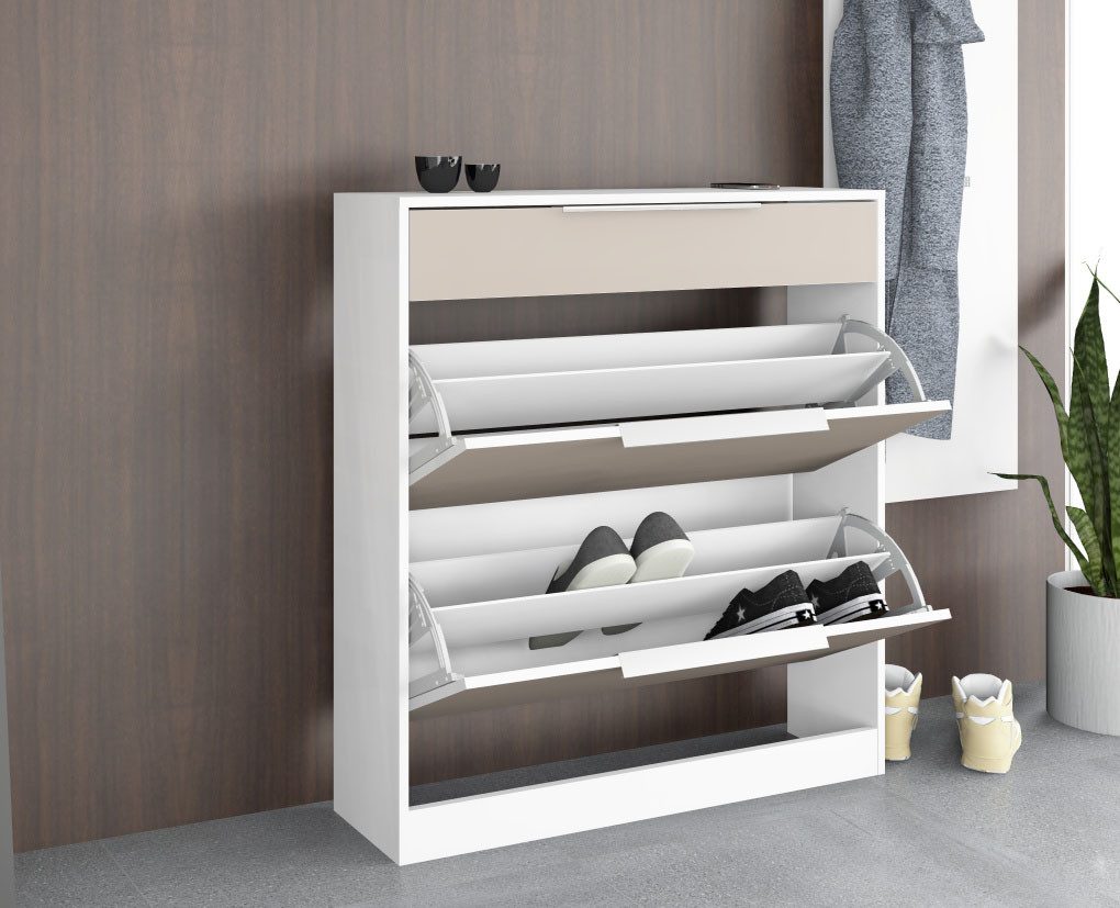 borchardt Möbel Garderoben-Set Oliva, Schuhschrank, Spiegel, Garderobenpaneel, (3-St)