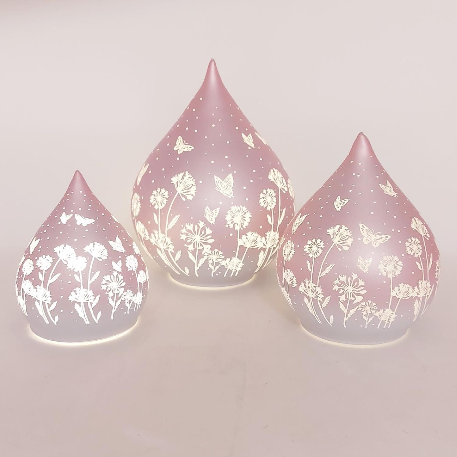 formano Nachttischlampe Blumenwiese, Mit Timerfunktion, Rosa, Motiv: Blumen günstig online kaufen