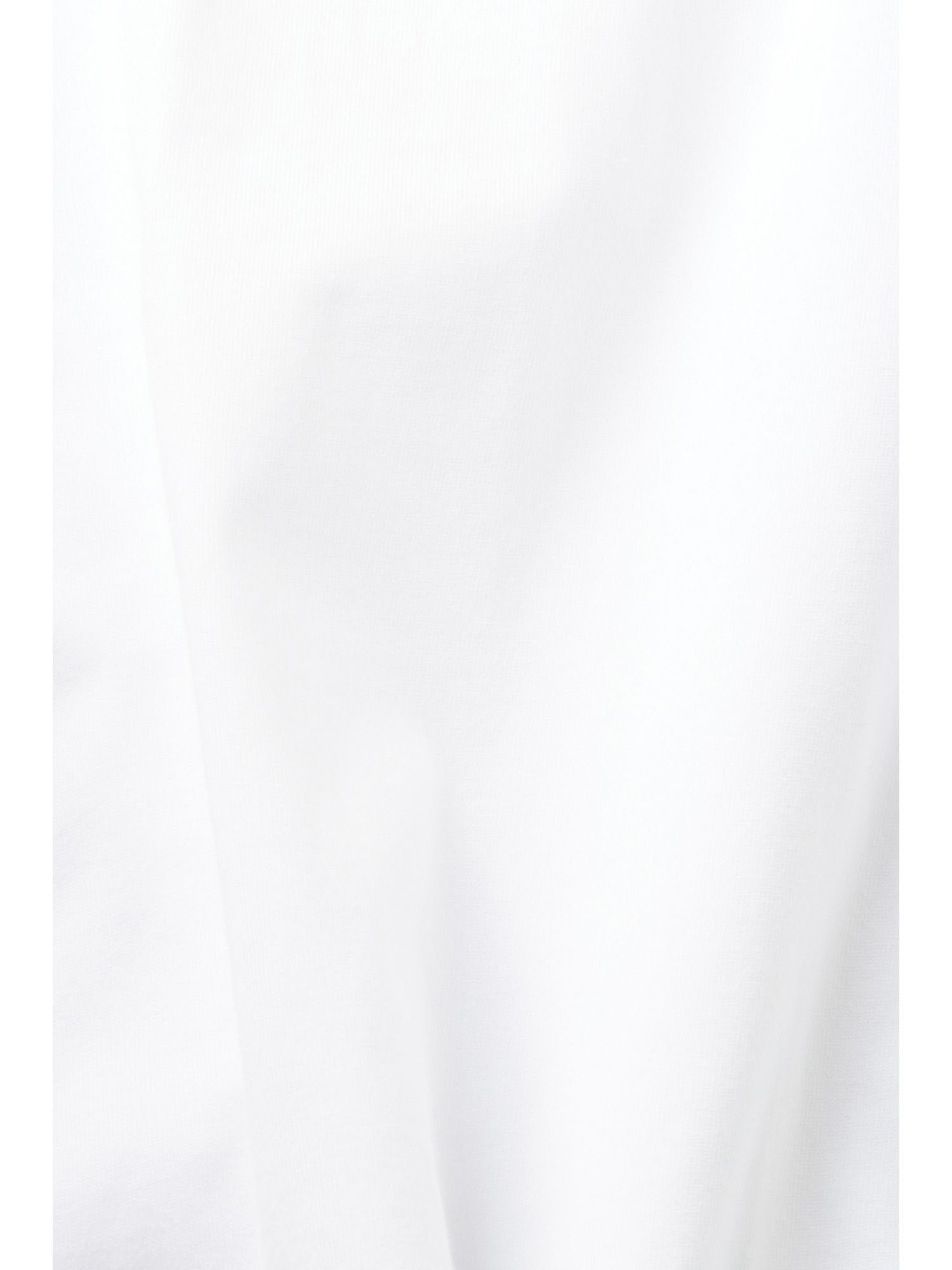 Esprit Langarmshirt Logo-T-Shirt (1-tlg) WHITE