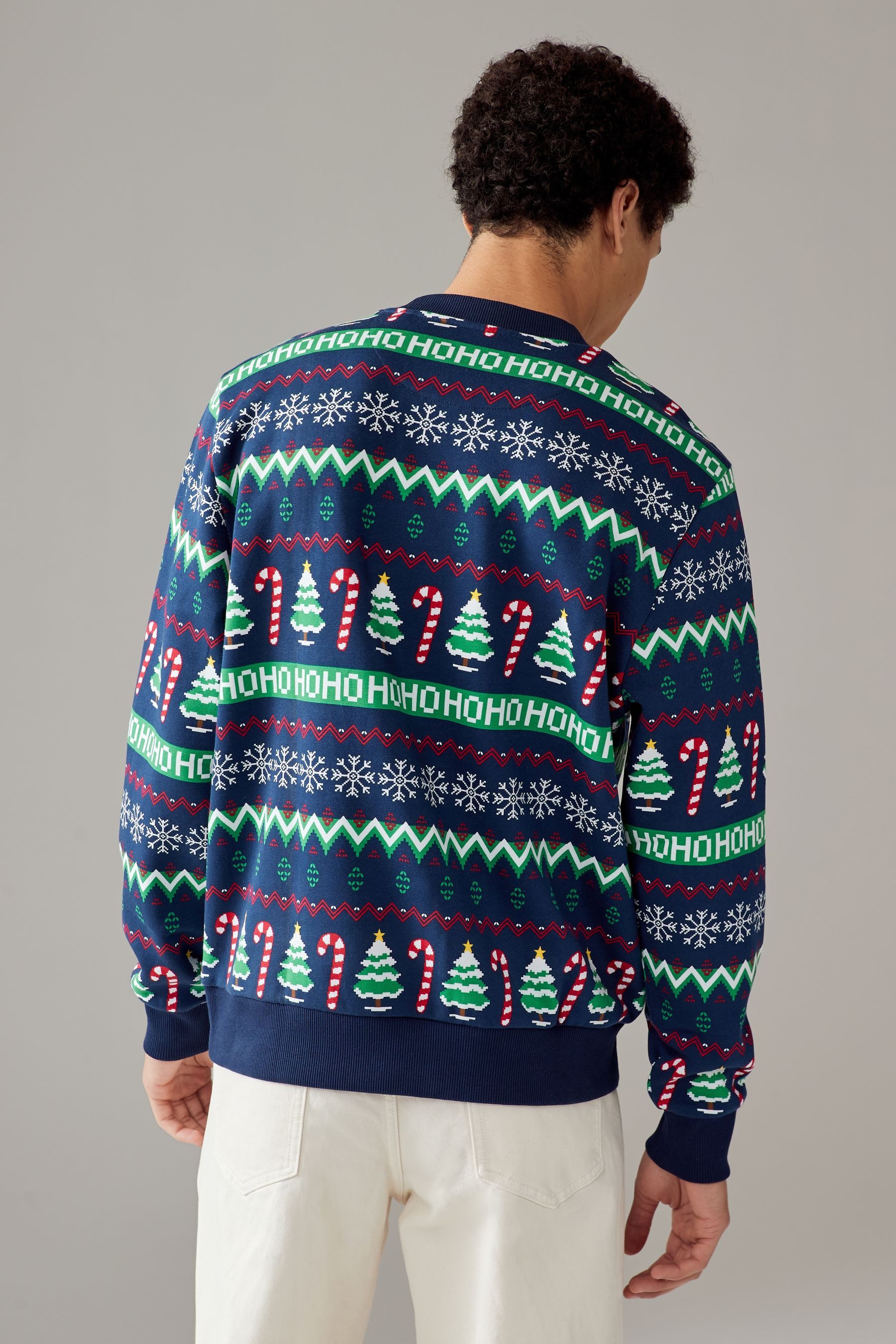 Next Sweatshirt Weihnachtliches Gesteppes Sweatshirt (1-tlg) günstig online kaufen