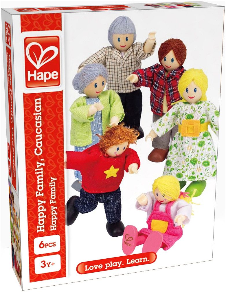 Hape Stoffpuppe Puppenfamilie (Set, 6-tlg)