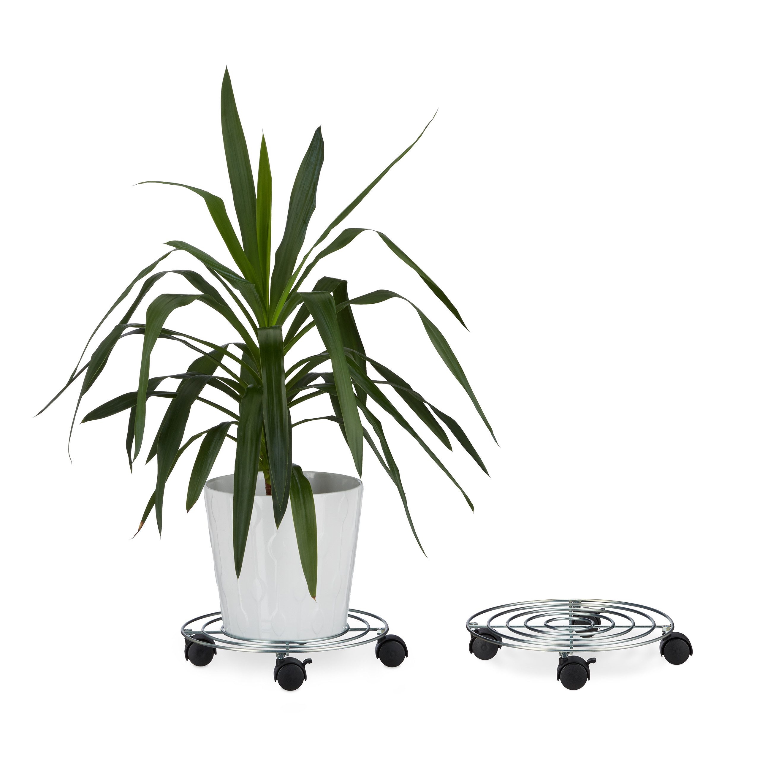 Blumentopfuntersetzer 2 x Pflanzenroller mit Bremse