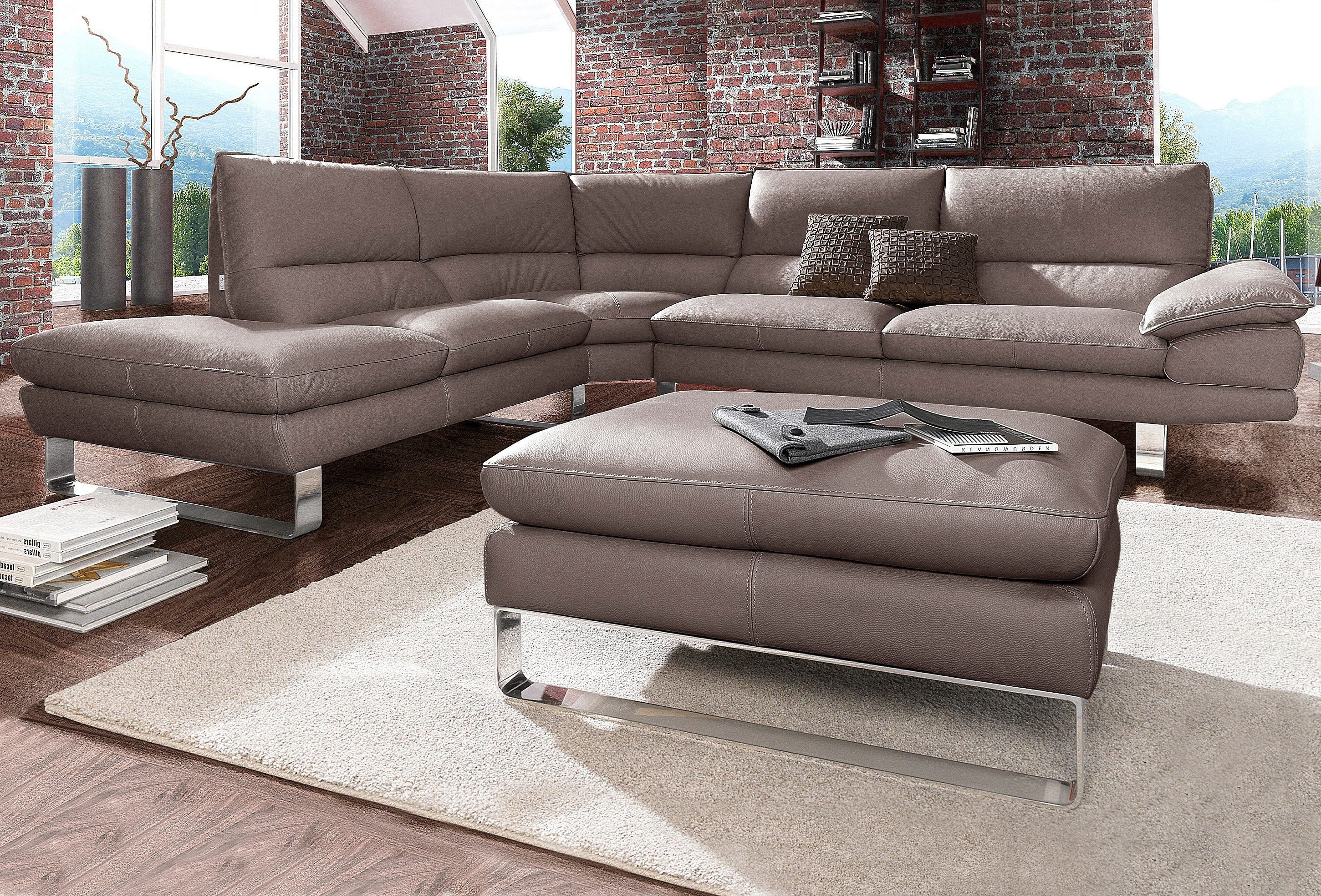 CALIA ITALIA Ecksofa Dave, italienisches Designsofa mit erstklassigem Sitzkomfort, L-Form, mit tollen Lederbezügen
