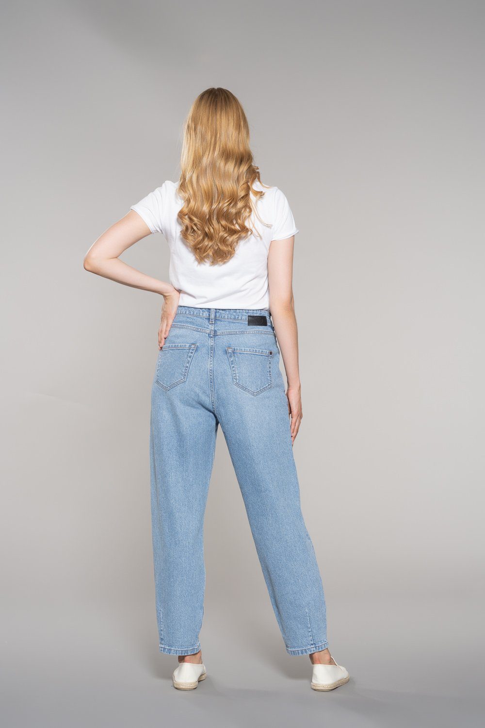 Feuervogl Weite Jeans fv-Bel:la, Balloon Jeans, High Waist, Hemp Denim High Waist