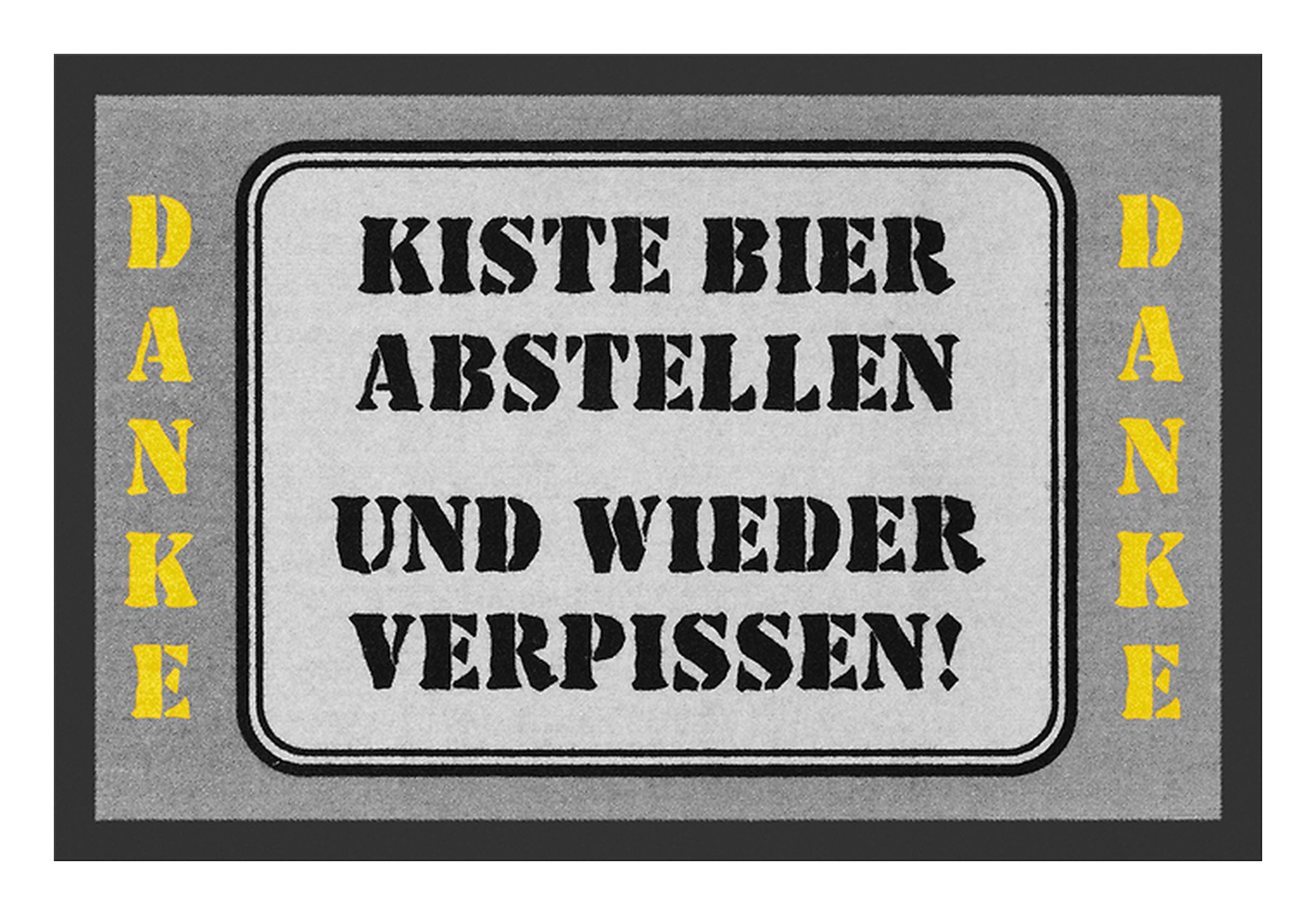 Rockbites Fußmatte Rockbites - Fußmatte Türmatte "Kiste Bier abstellen" Grau Nr. 30