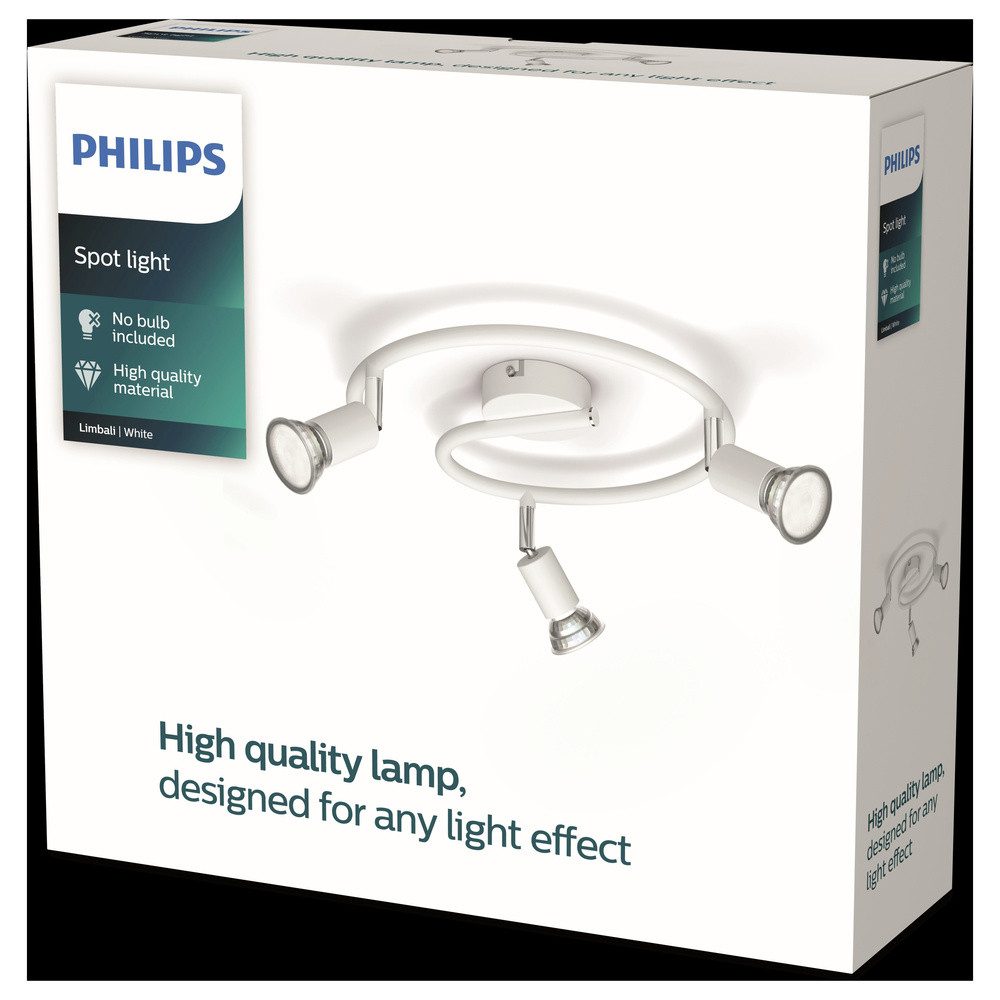 Philips Deckenleuchte Philips Limbali 8719514465176 Deckenstrahler GU10 Weiß