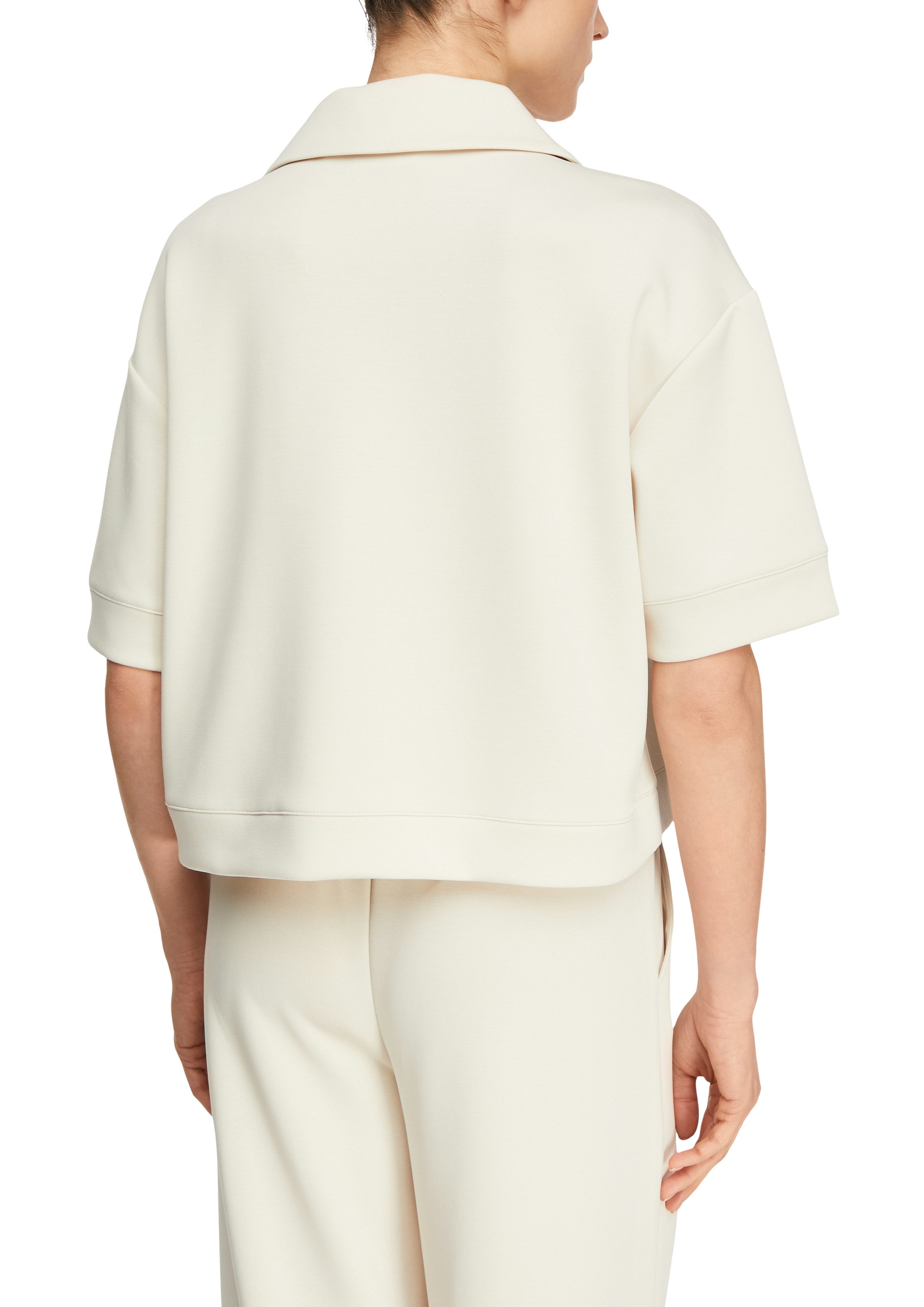 comma Sweatshirt Halbarm mit Hemdkragen