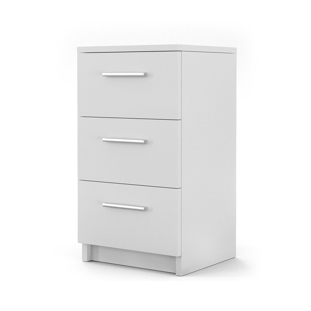 Vicco Nachtkommode, Weiß, 38 x 66 cm, Platzsparend