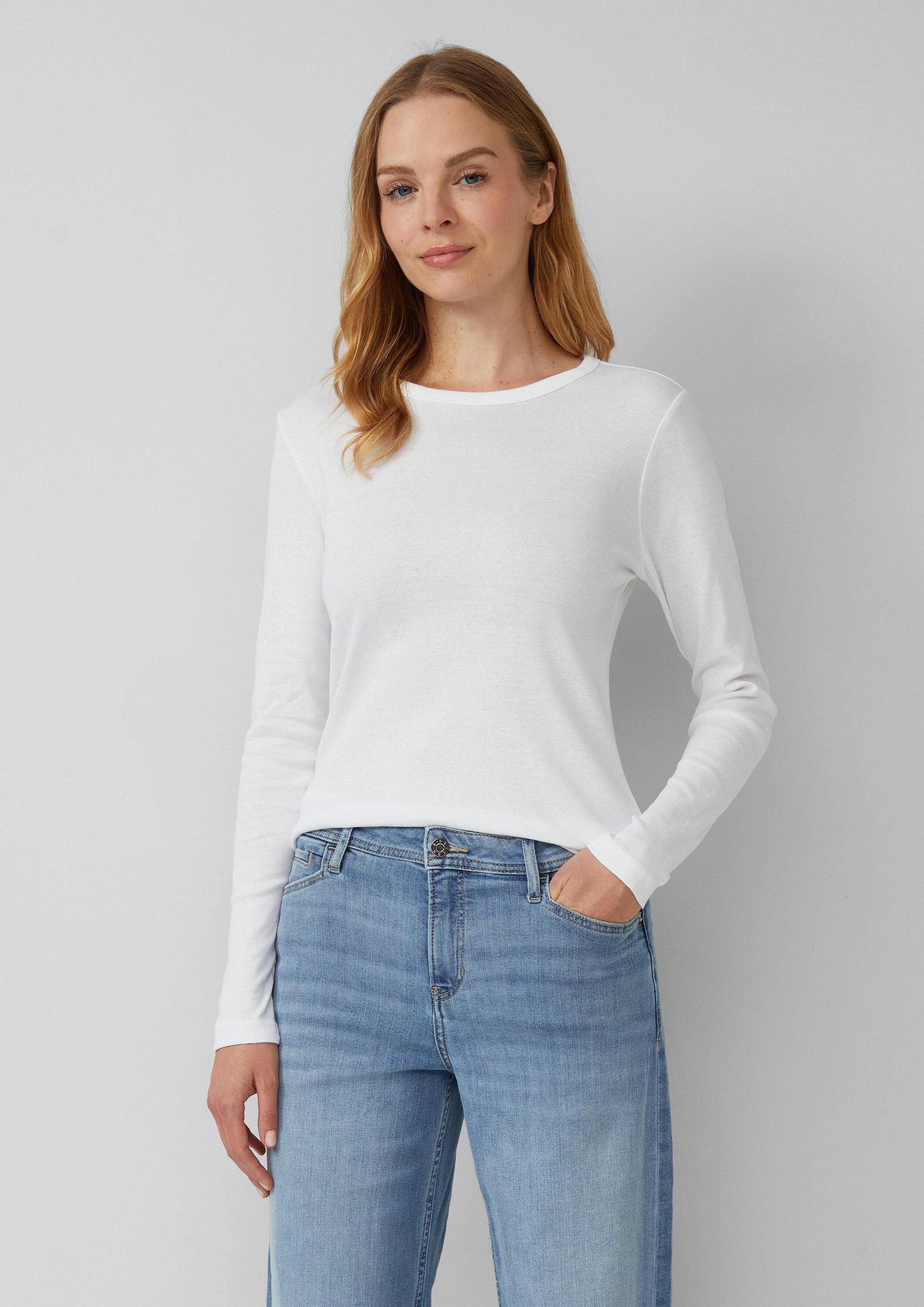 s.Oliver Langarmshirt T-Shirt Longsleeve im Slim Fit