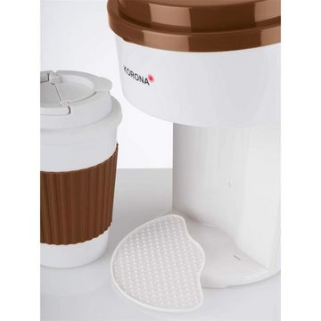 KORONA Filterkaffeemaschine Kaffee to Go Kaffeemaschine mit Becher, optimal für kleine Küchen, Büro, Wohnwagen, Wohnmobil, Camper