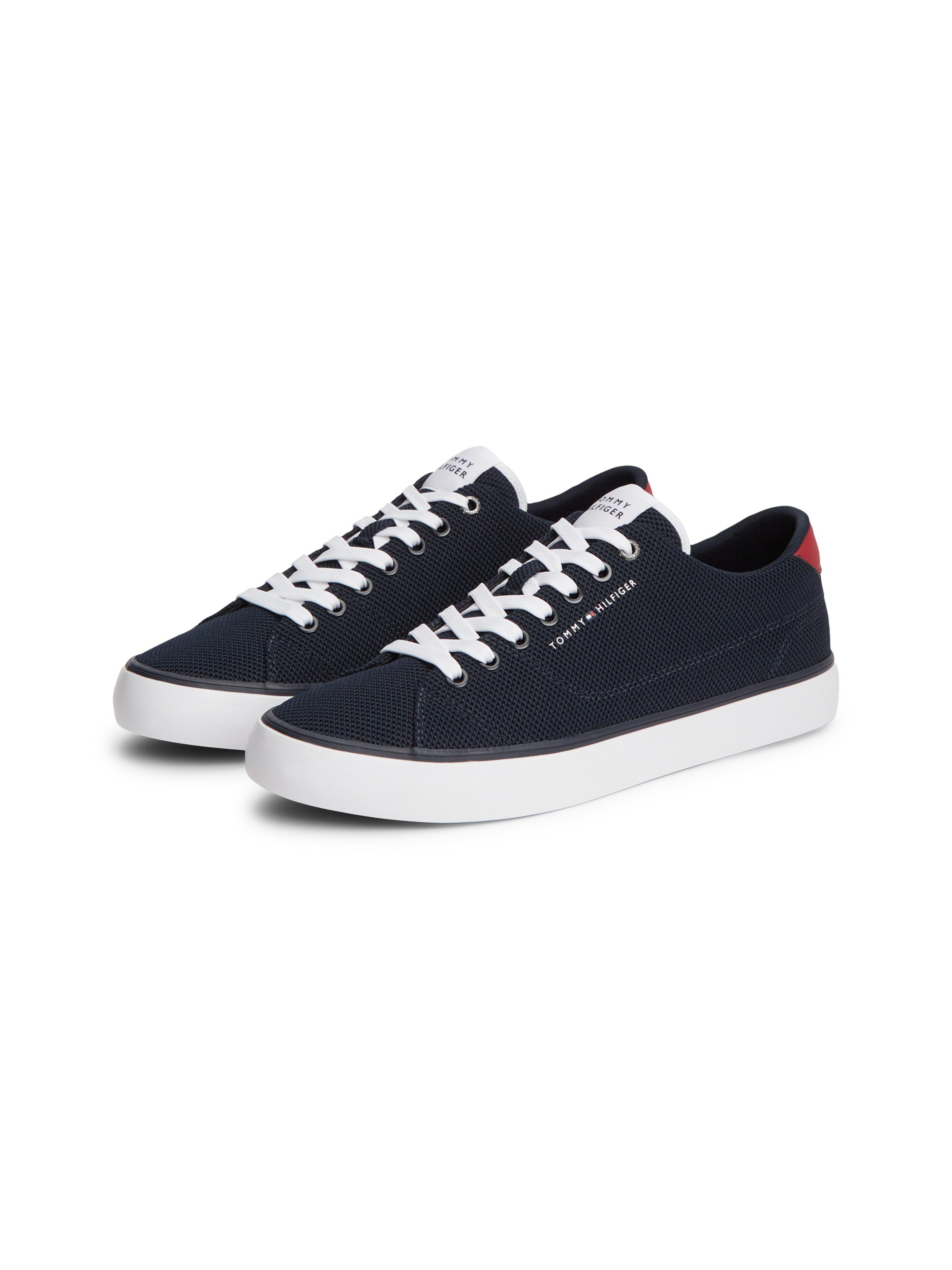 Tommy Hilfiger TH HI VULC CORE LOW SUMMER MESH Sneaker Freizeitschuh, Halbschuh, Schnürschuh mit Kontrastbesätzen