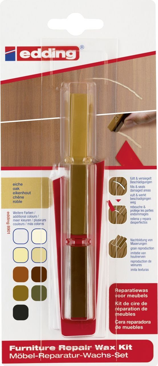 Hartholzöl Edding Möbel-Reparaturwachs-Set 8901 eiche