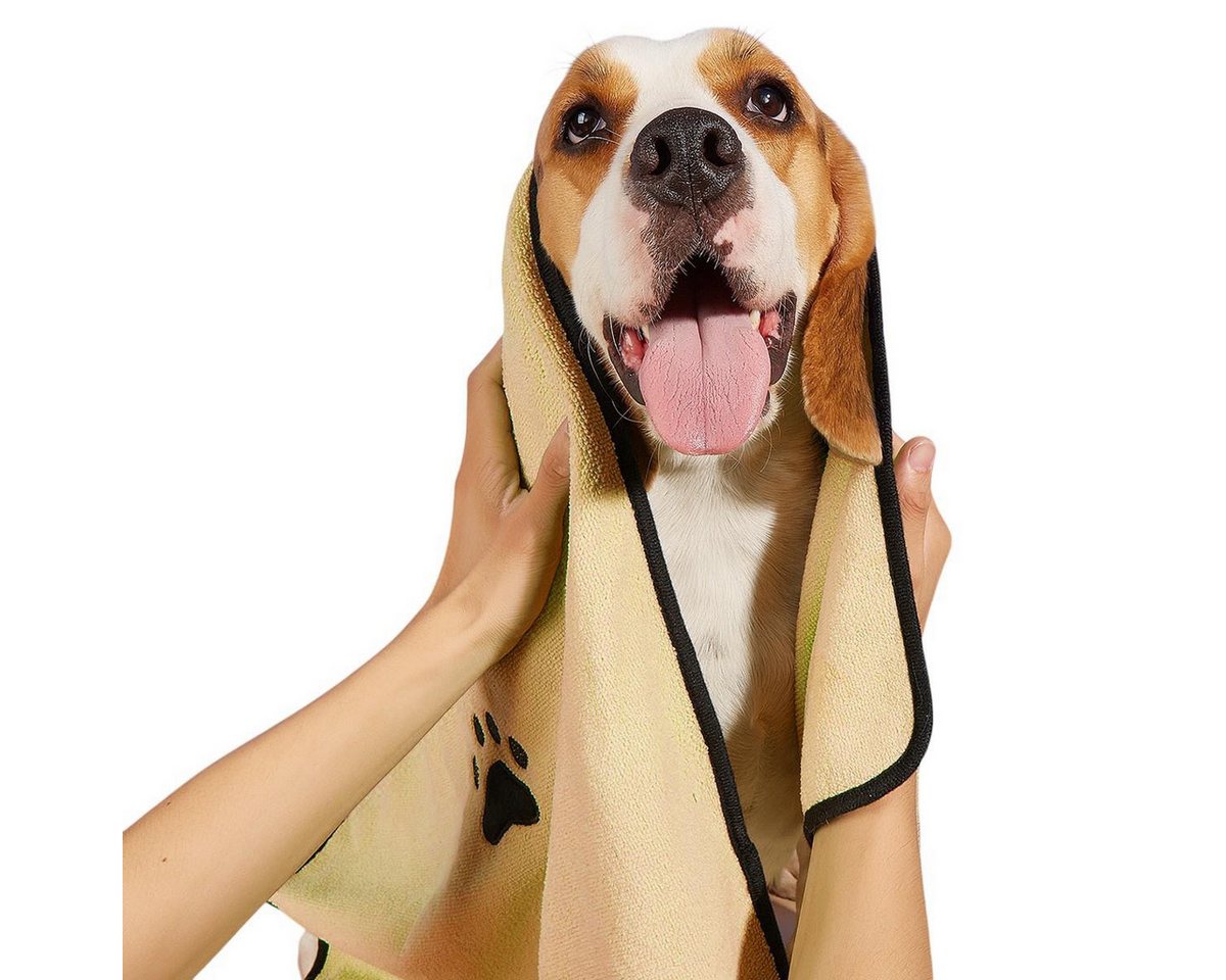 Thumbnail - Eyecatcher Hundehandtuch Mikrofaser-Handtuch für Haustiere Saugstark & Schnelltrocknend, Mikrofaser (Einzeln)