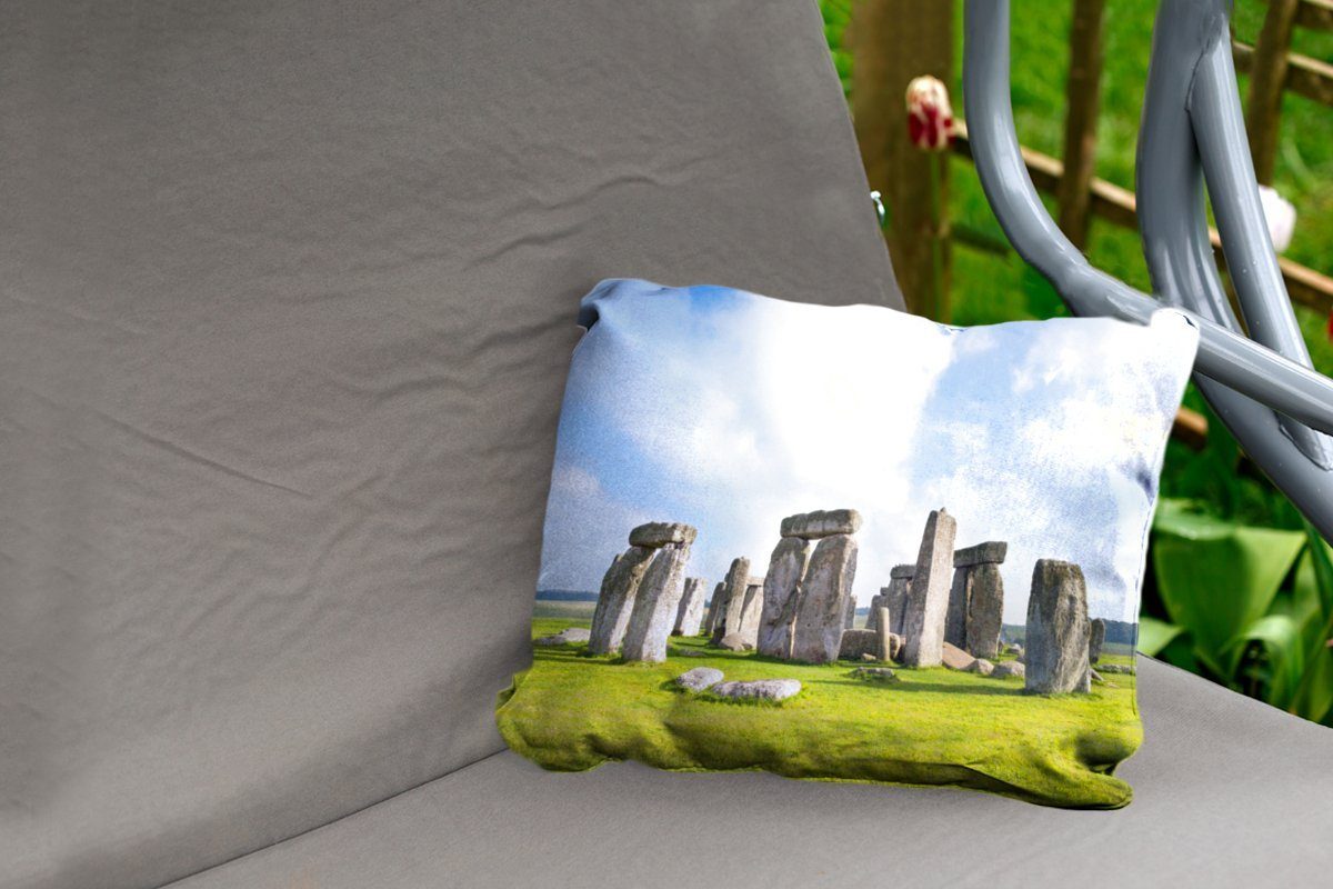 MuchoWow Polyester, Dekokissen Outdoor-Dekorationskissen, Stonehenge Dekokissenbezug, in England, Kissenhülle