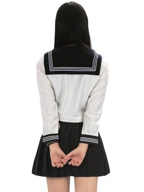 GalaxyCat Kostüm Japanische Schuluniform im Kansai Style, Schulmäd, Cosplay Kostüm japanischer Schülerin aus Kansai