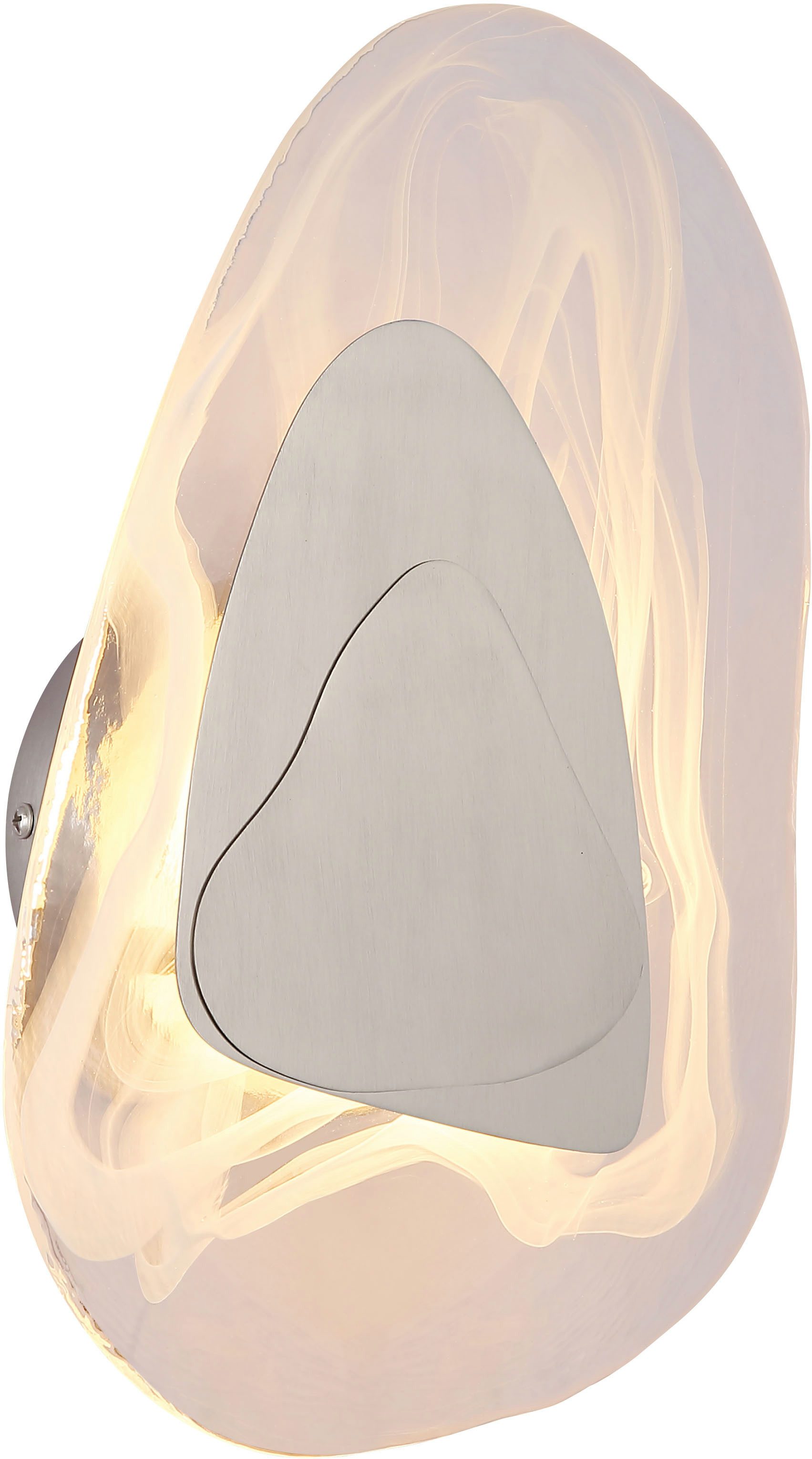 GLOBO LIGHTING LED Wandleuchte DORSEY, LED fest integriert, Warmweiß, Wandlampe/Glas klar/BxH: 203x315mm
