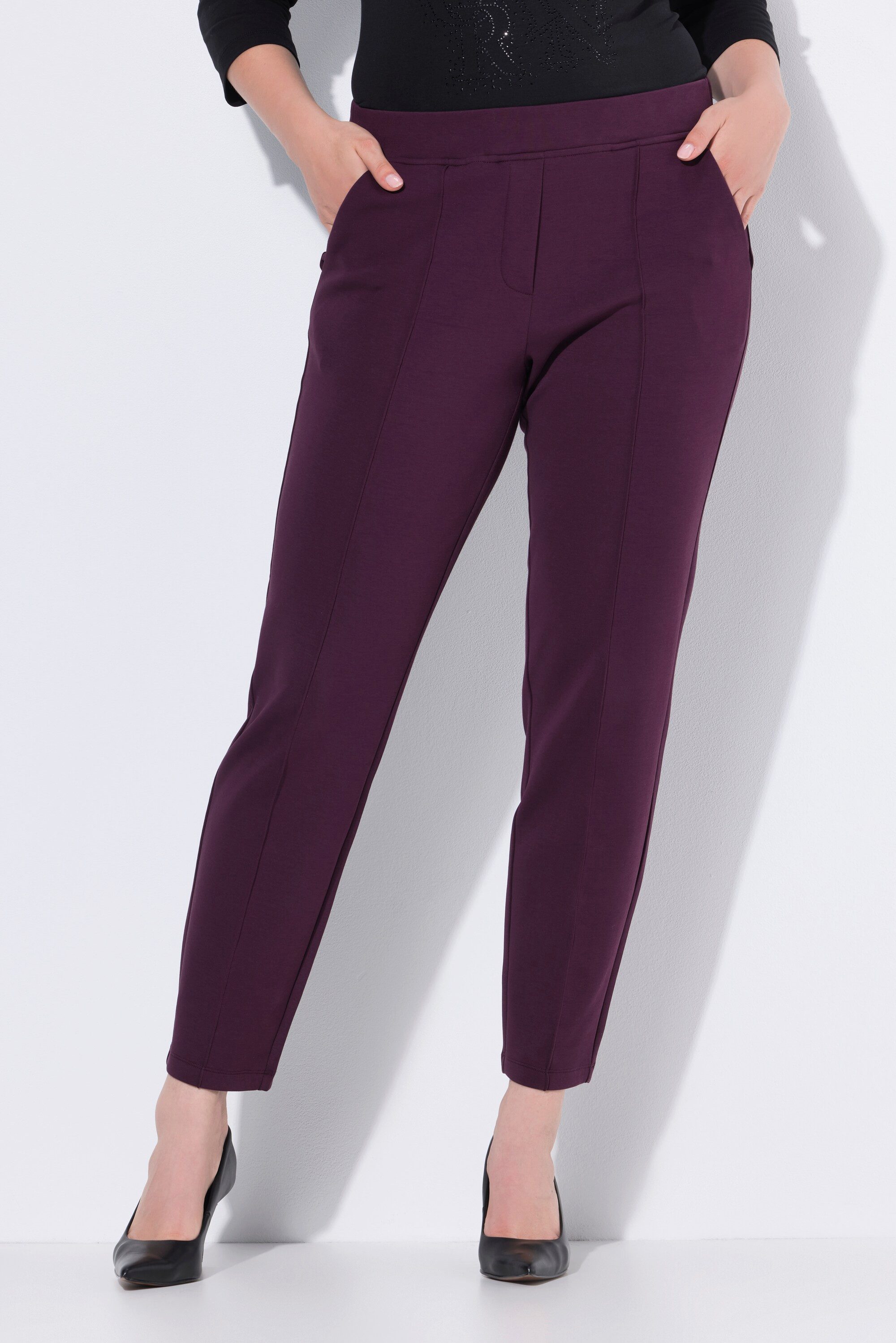 Ulla Popken Funktionshose Hose Punto-di-Roma-Jersey konisches günstig online kaufen