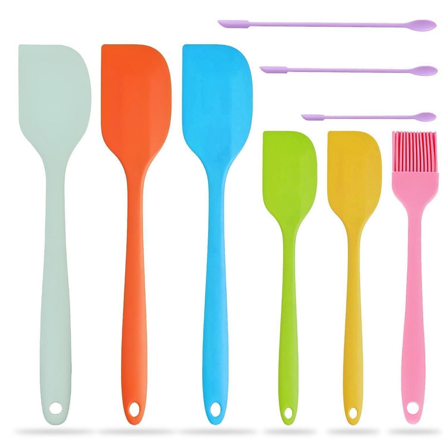 LuxusKollektion Teigschaber Teigschaber Silikon Set 9tlg. bunt