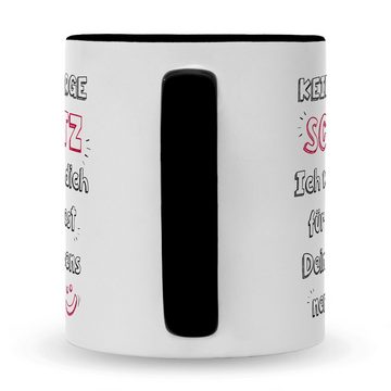 GRAVURZEILE Tasse mit Spruch - Schatz ich werde dich nerven, Keramik, Farbe: Schwarz & Weiß
