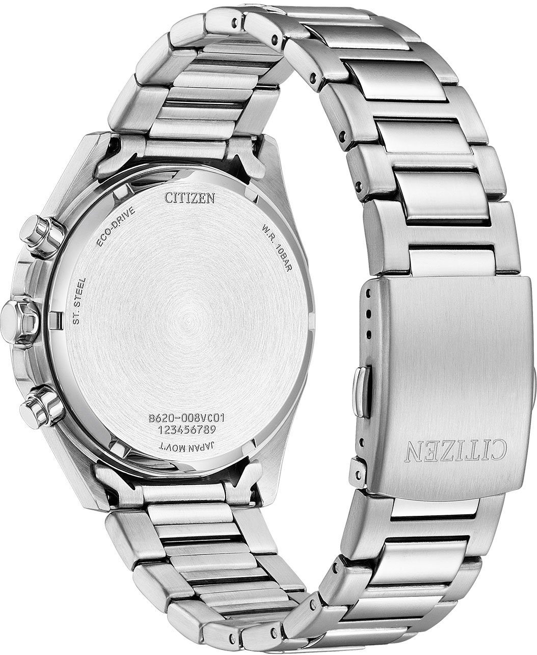 Citizen Chronograph CA4590-81L, Armbanduhr, Herrenuhr, Solar, Stoppfunktion, Edelstahlarmband
