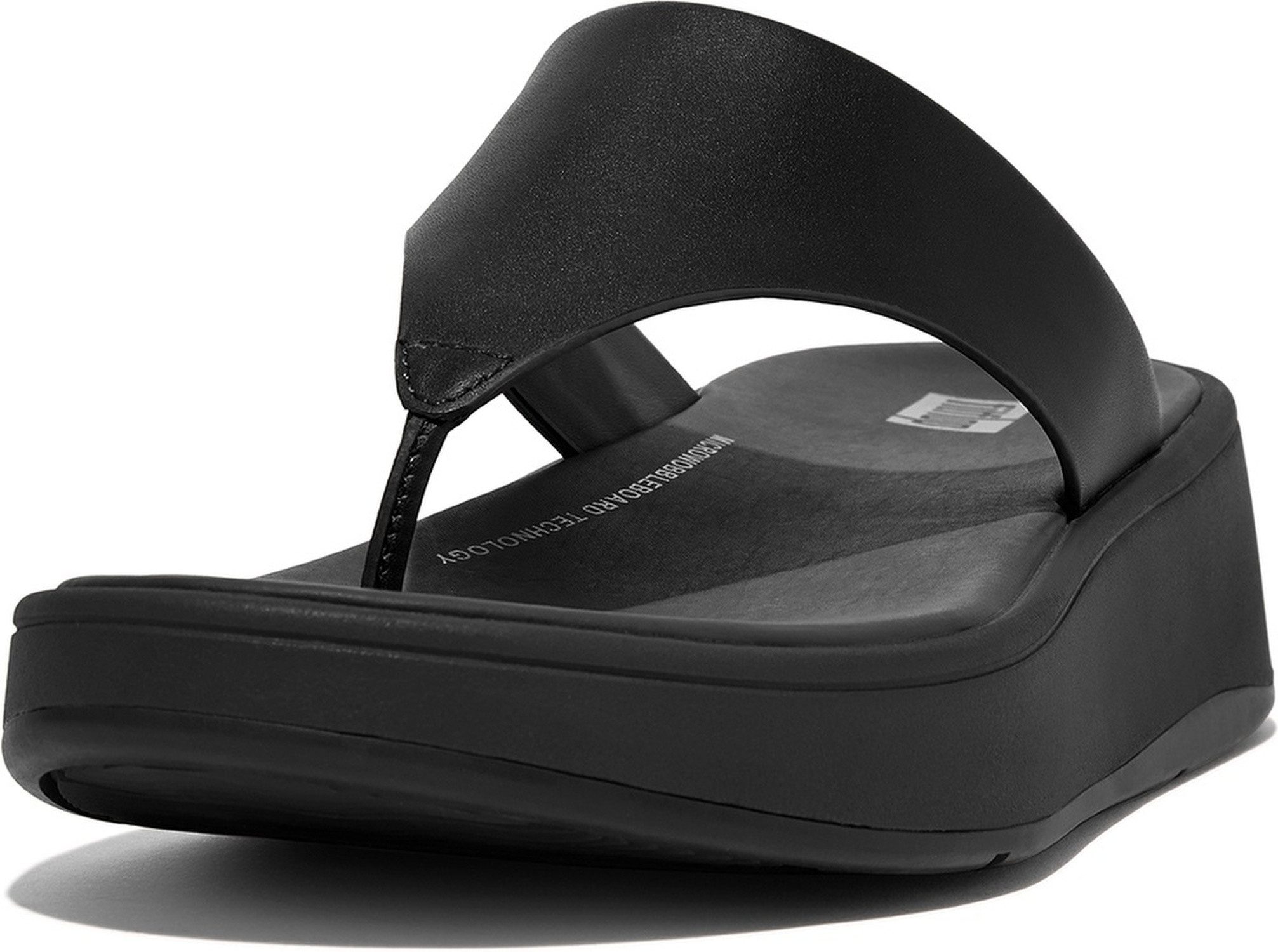 Fitflop F-Mode Leather Flatform Toe-Post Sandals Sandale