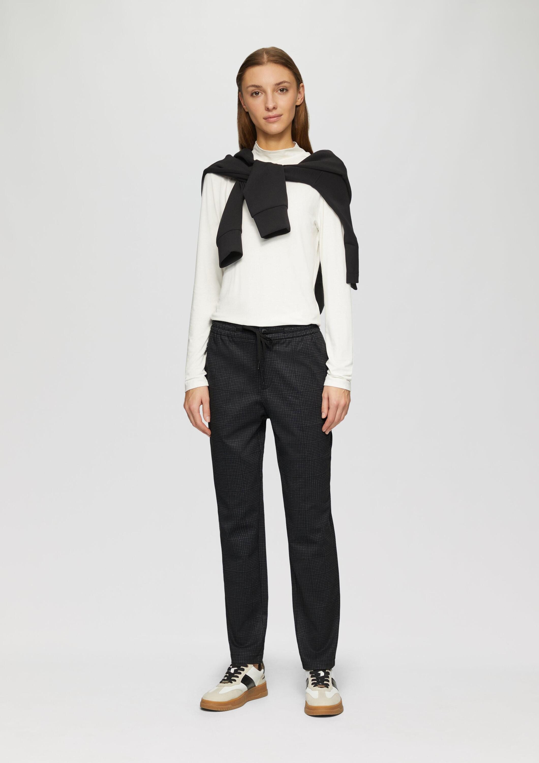 s.Oliver Chinos Hose Relaxed: Jogpant in Karo-Optik – Bild 5 von 5