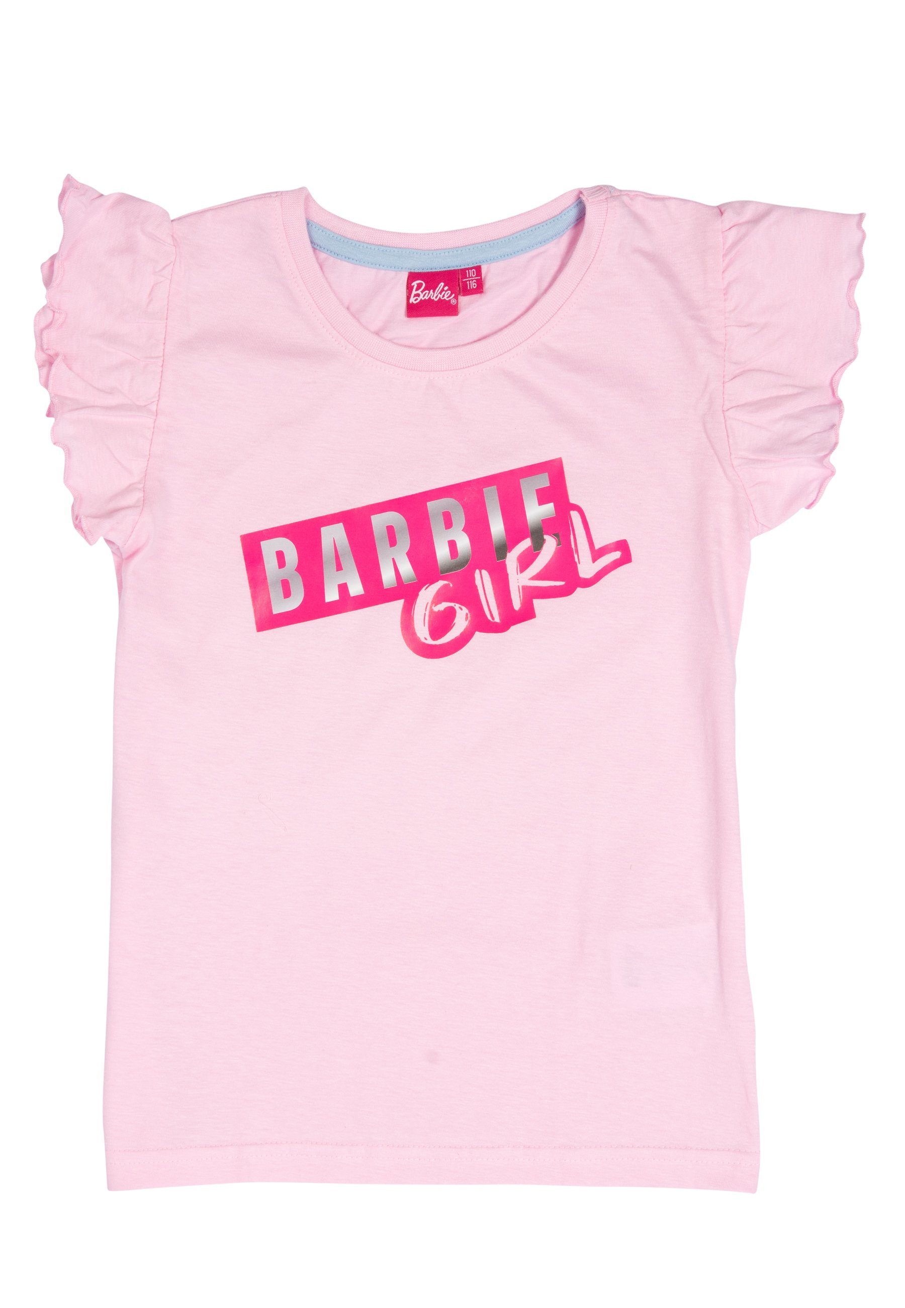 United Labels® T-Shirt Barbie mit Rüschen (2er Pack)