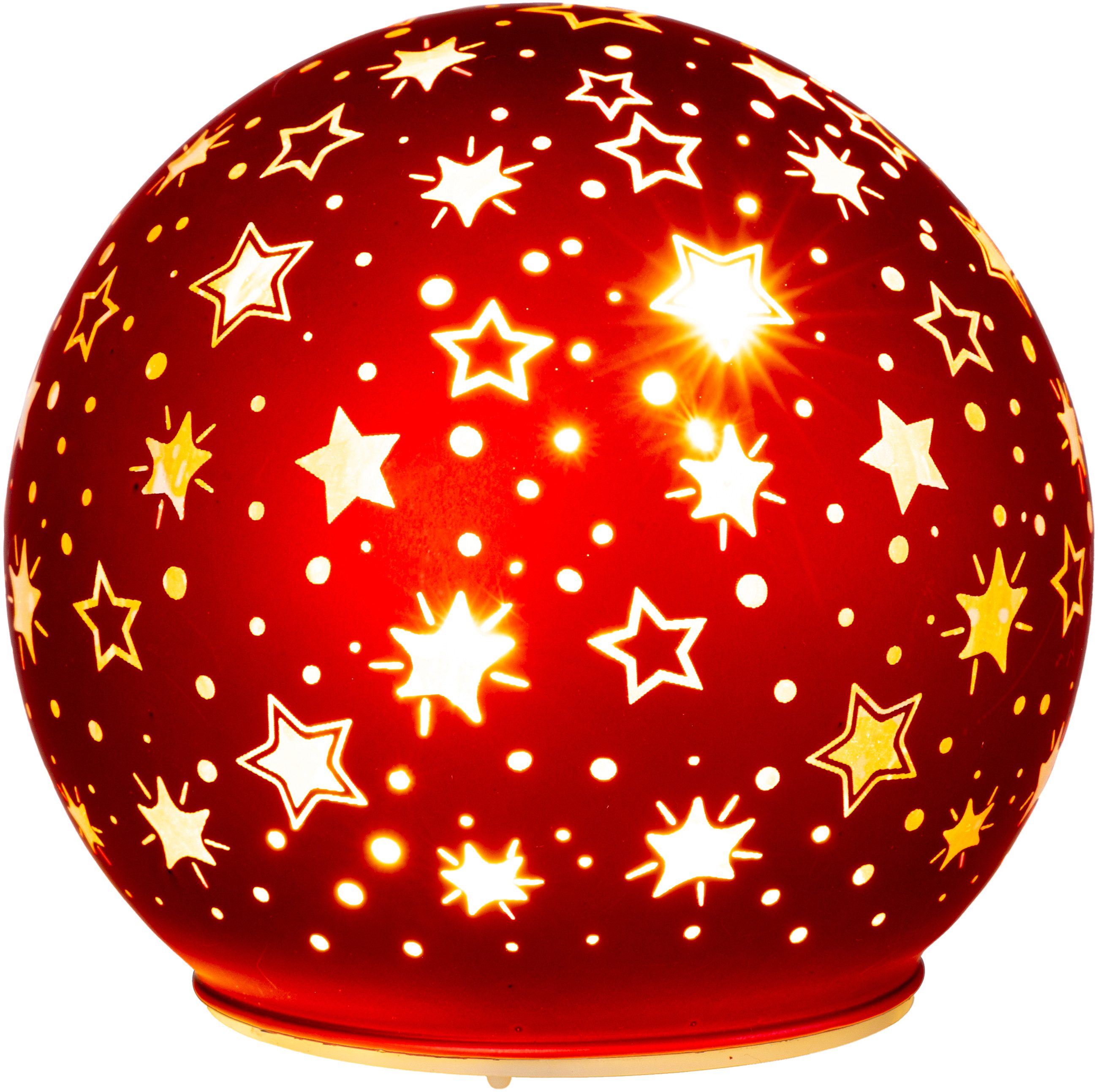 SIKORA Dekoobjekt DK30 LED Glas Nachtlicht Leuchtkugel Sternen Motiv mit Ti günstig online kaufen