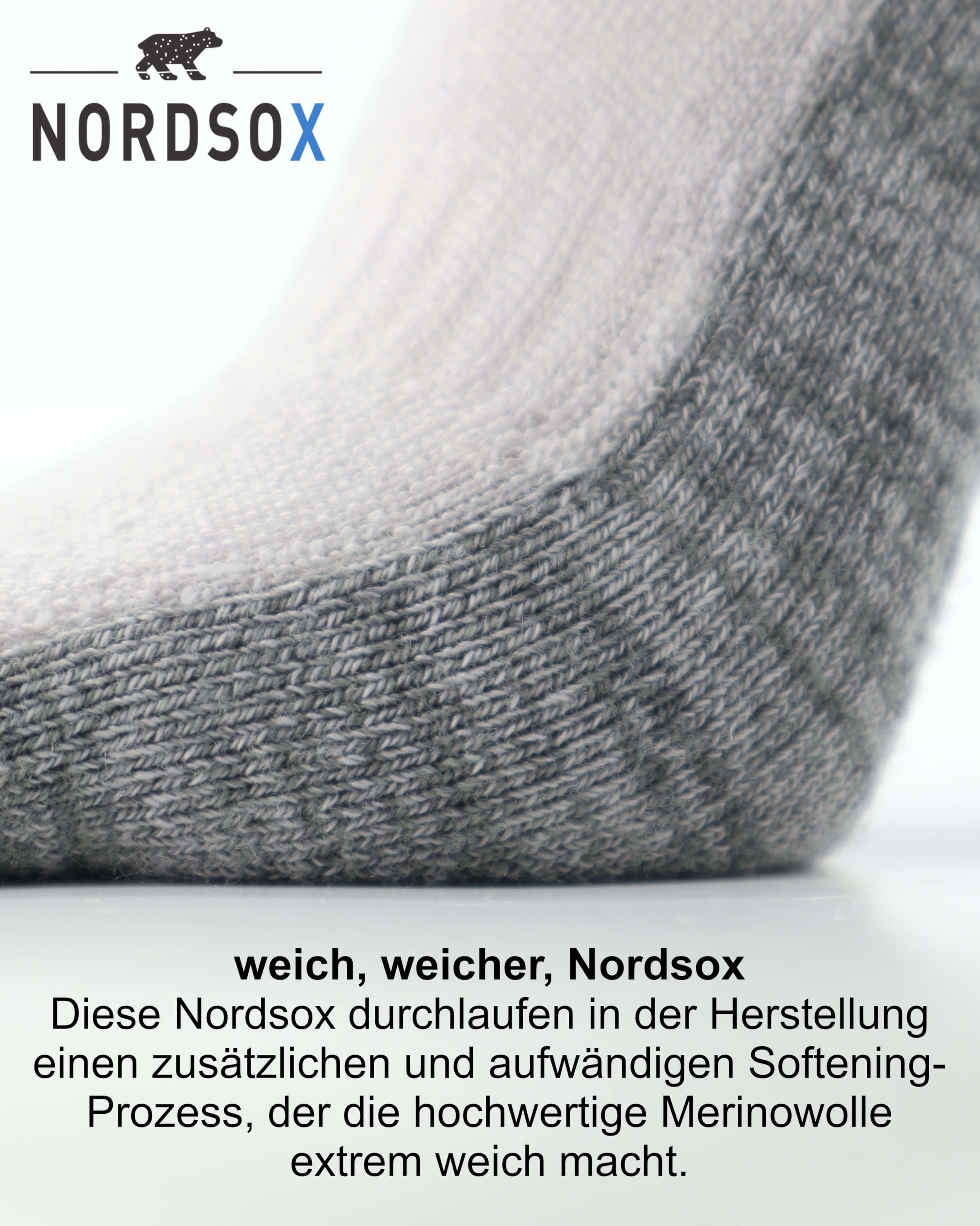 Damen Klimaregulierend Premium weich & Merino atmungsaktiv Premium & (1-Paar) NORDSOX für sehr Wolle Wandersocken Herren &