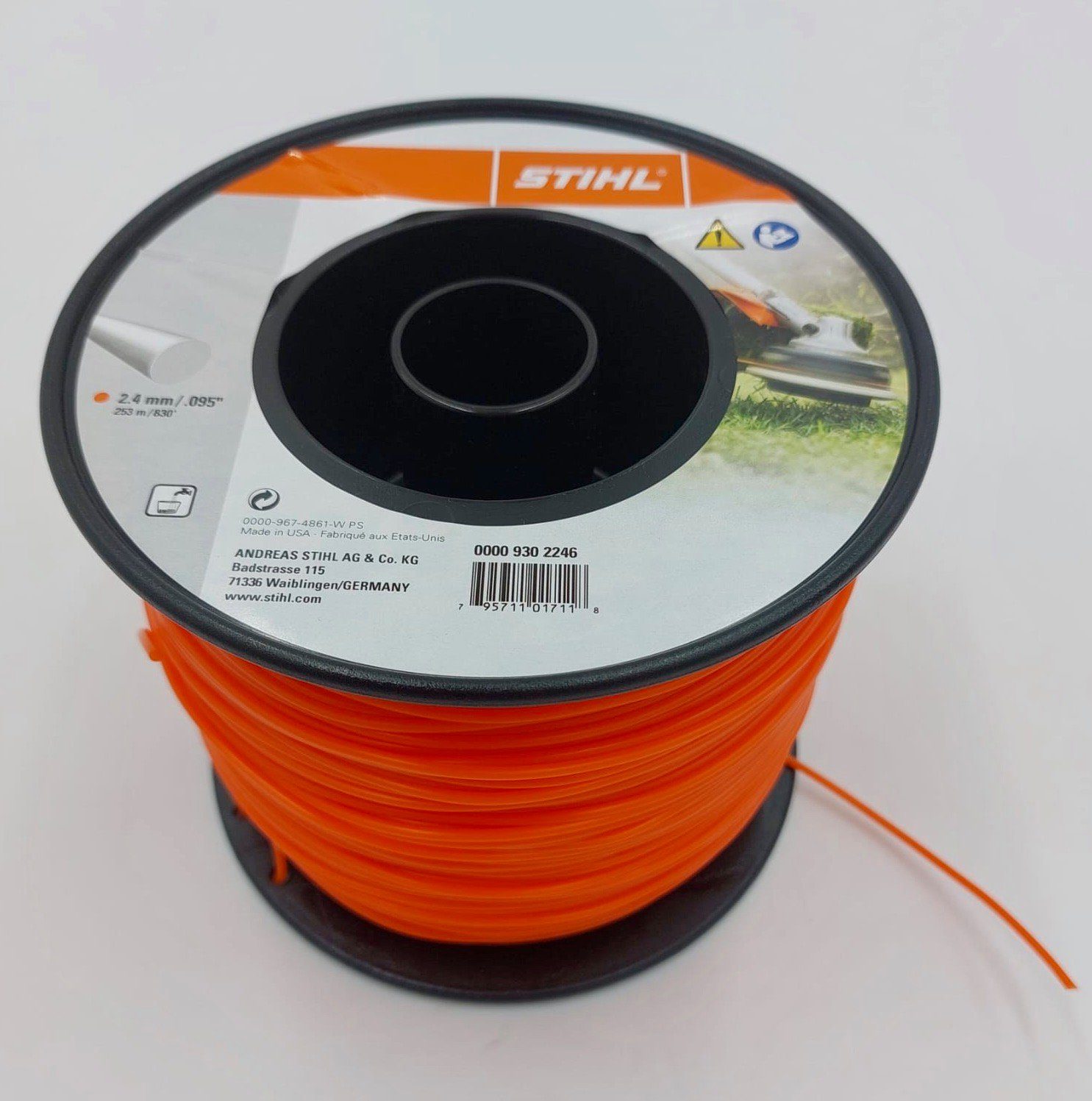 STIHL Trimmerfaden STIHL Mähfaden RUND 2,4 mm 253m 00009302246, 2,4 mm Fadendurchmesser