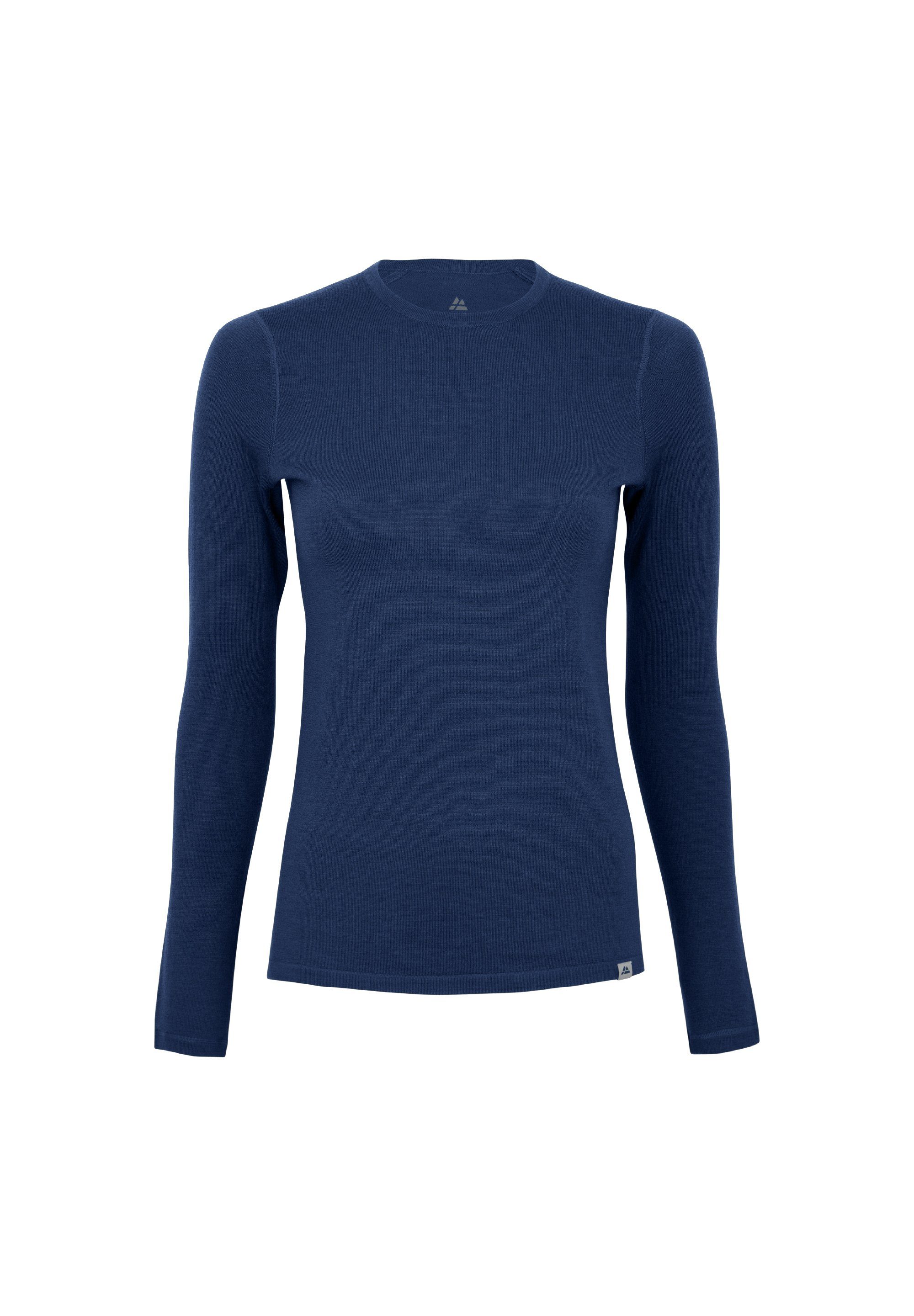 DANISH Damen Funktionsshirt Temperaturregulierend ENDURANCE Thermounterhemd blue Merino