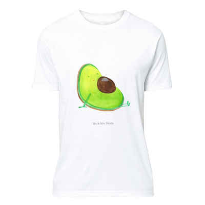 Mr. & Mrs. Panda T-Shirt Avocado schwanger - Weiß - Geschenk, T-Shirt mit Spruch, Gesund, Männ (1-tlg)