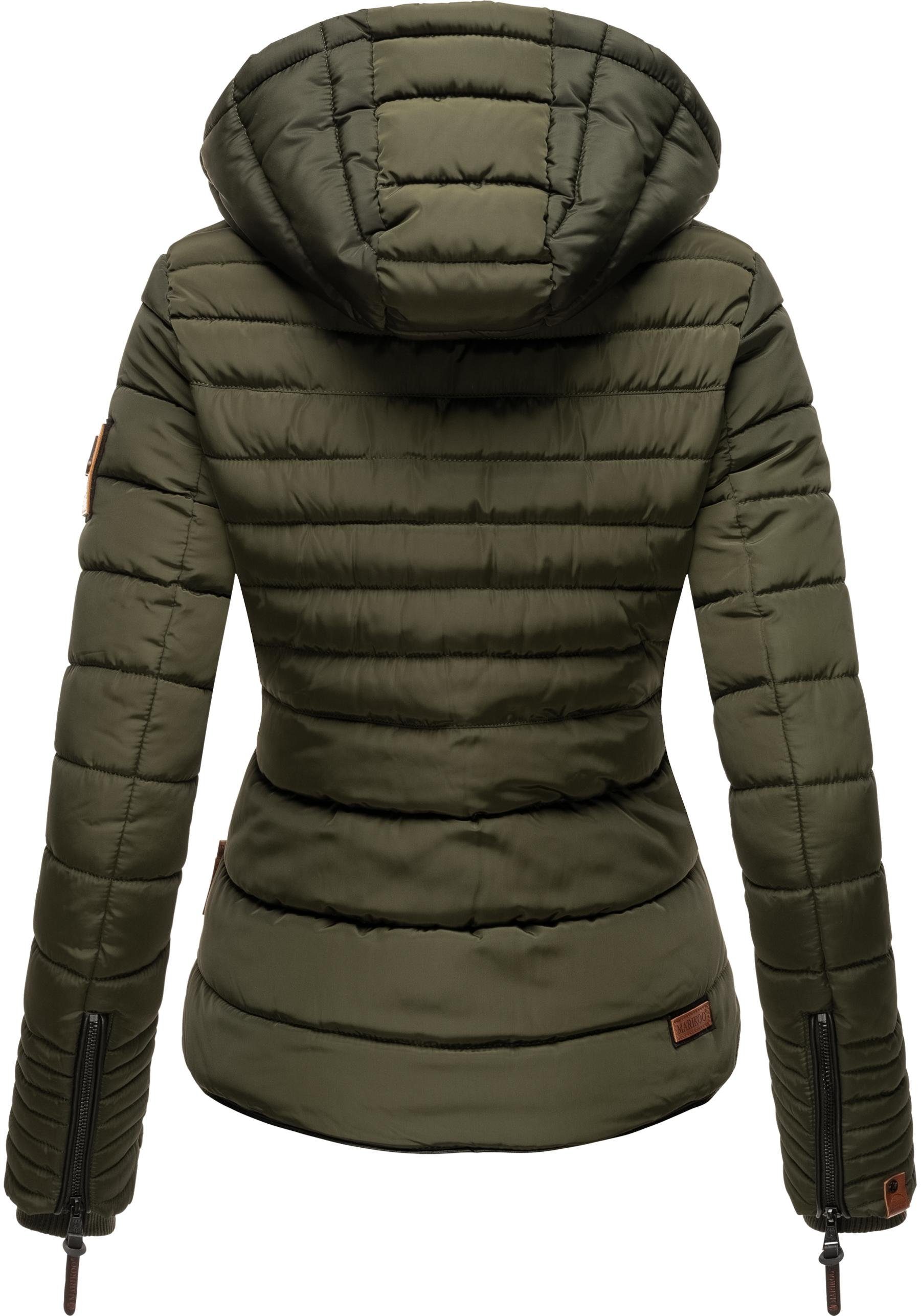 Marikoo Winterjacke Amber stylische Steppjacke mit Teddyfutter