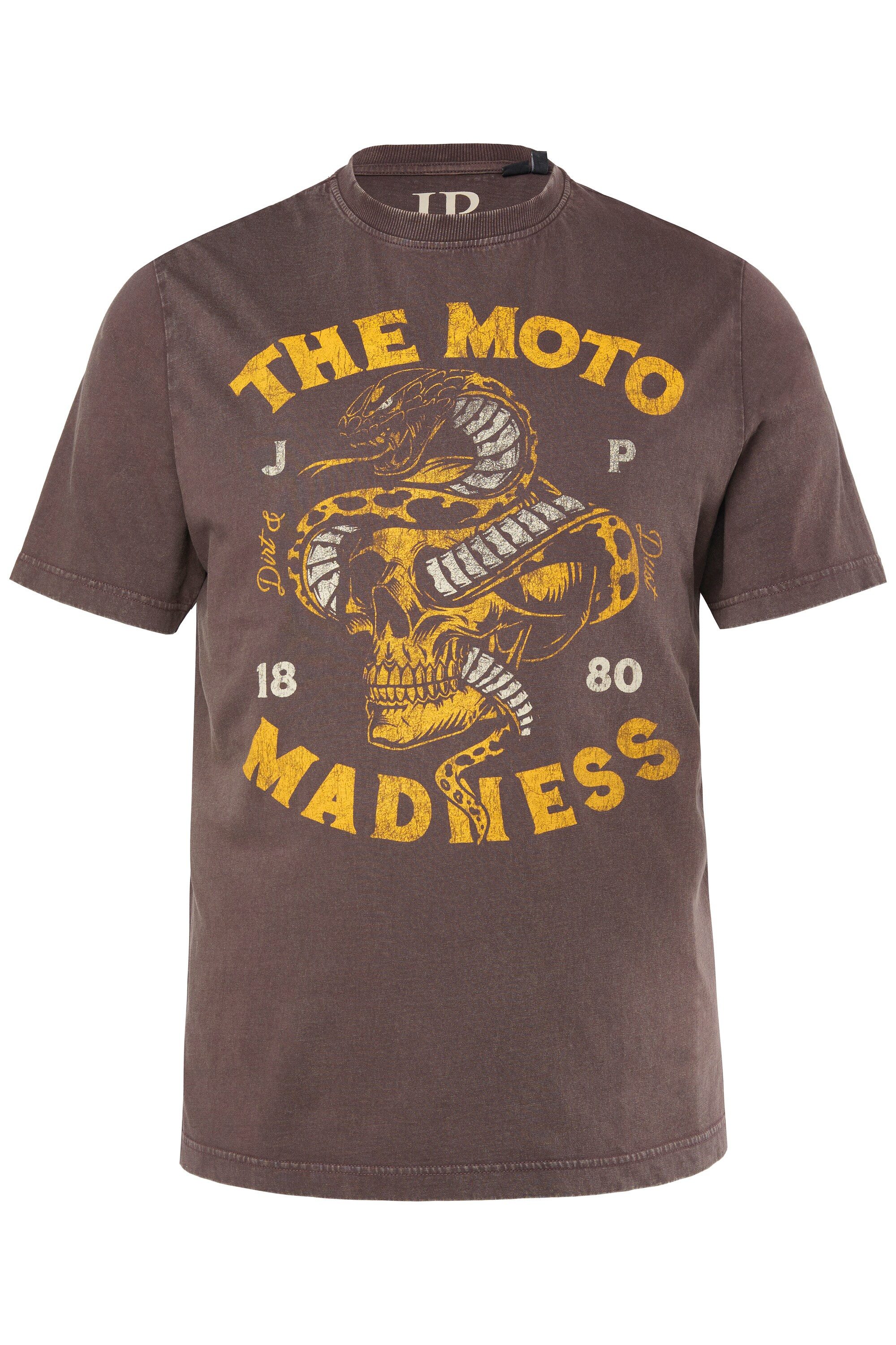 T-Shirt T-Shirt Halbarm Vintage-Look Brustprint