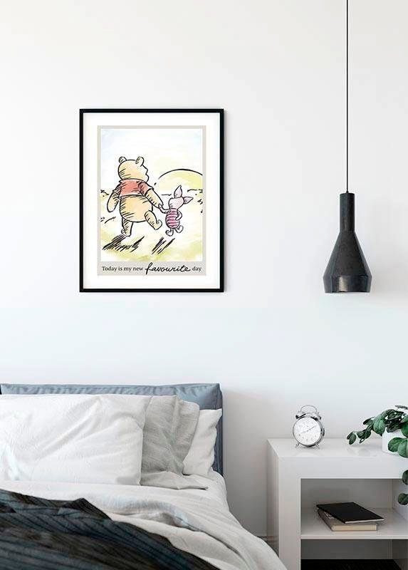 Wohnzimmer Komar Pooh (1 Poster Schlafzimmer, Winnie Disney Today, Kinderzimmer, St),