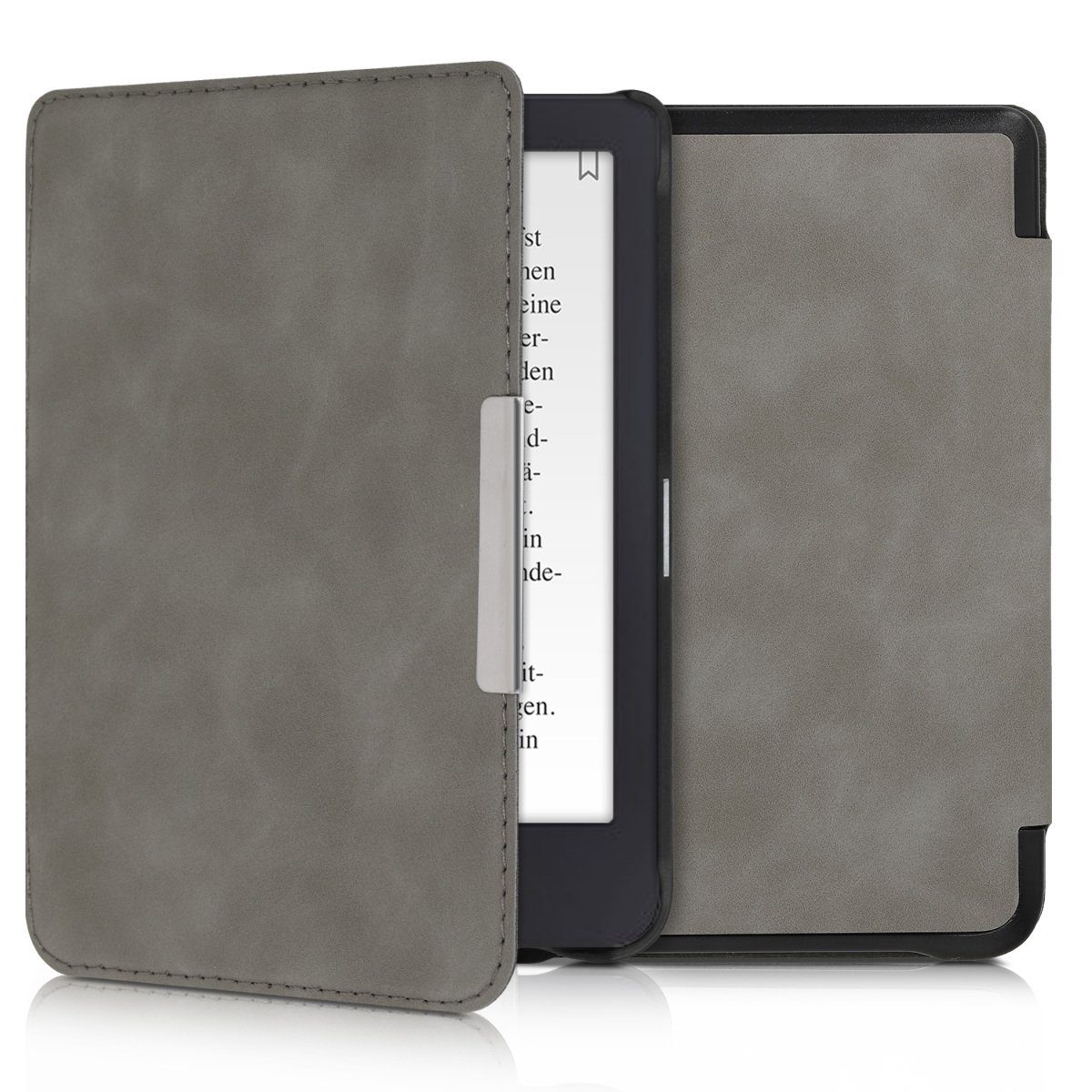 kwmobile E-Reader-Hülle Hülle für Tolino Shine 3, Nubukleder-Optik - Kunstleder eReader Schutzhülle - Flip Cover Case