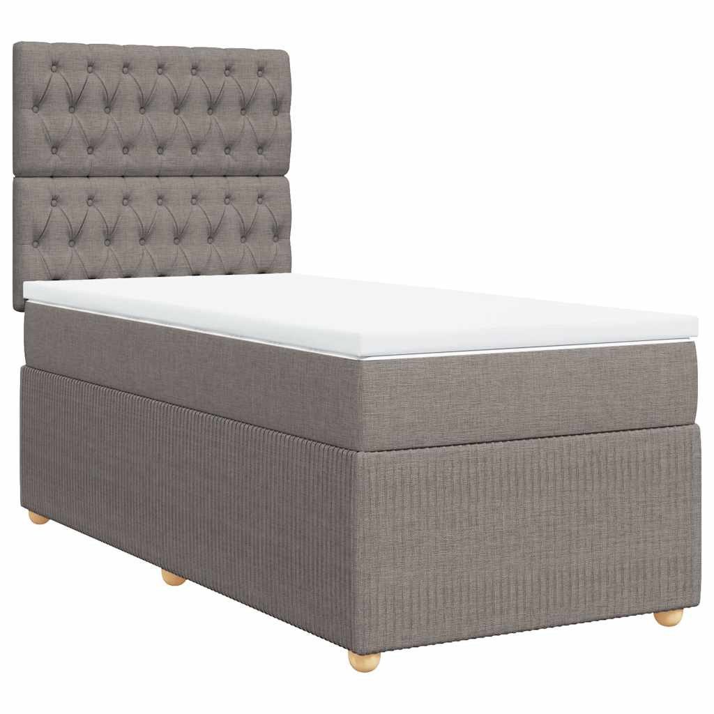 vidaXL Bett Boxspringbett mit Matratze Taupe günstig online kaufen
