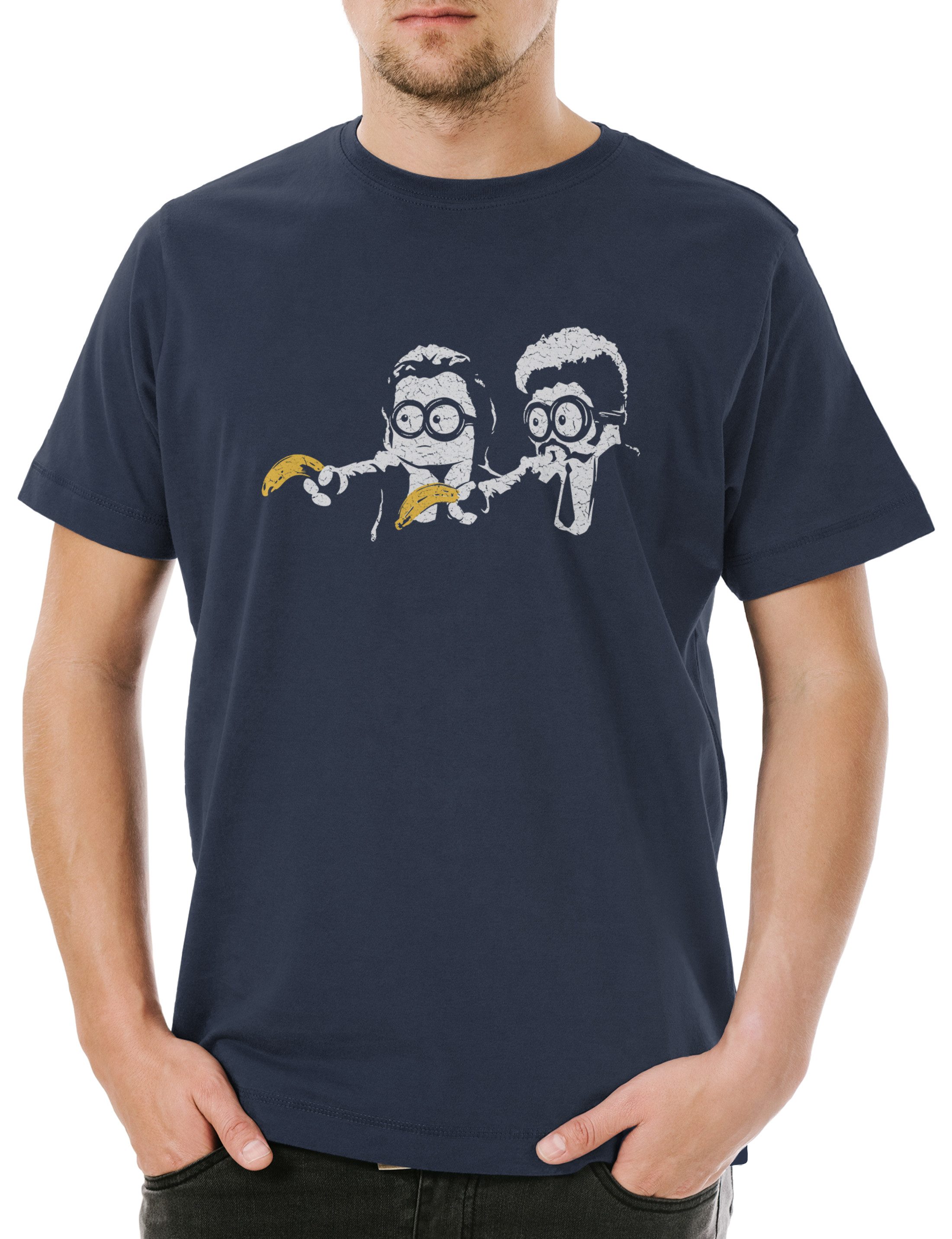 Print-Shirt Pulp Banana Herren T-Shirt Fiction Vincent Quentin Mia Vega Wallace
