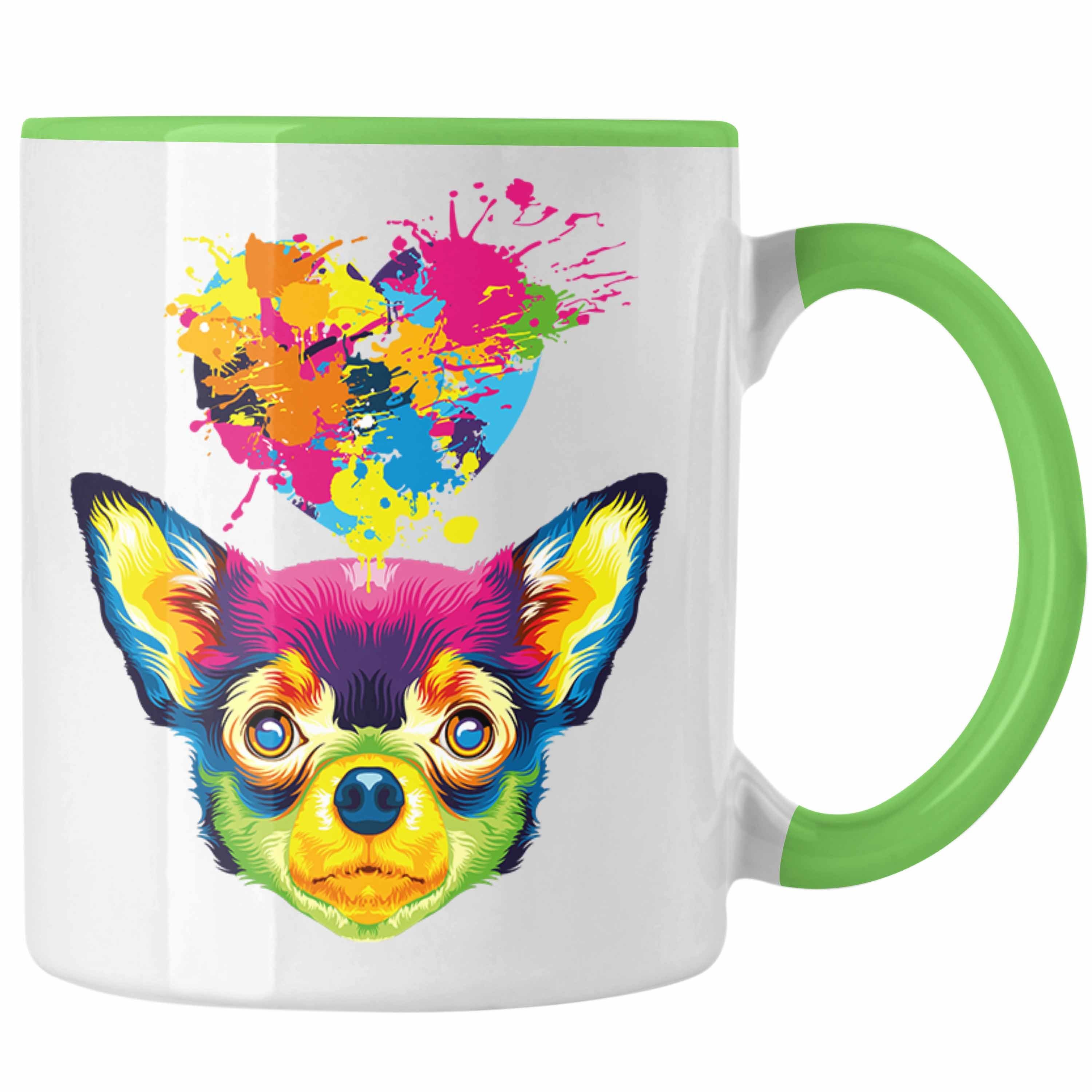 Farbe Besitzer Tasse Spruch Trendation Herz Grün Lustiger Chihuahua Tasse Geschenk Geschenki