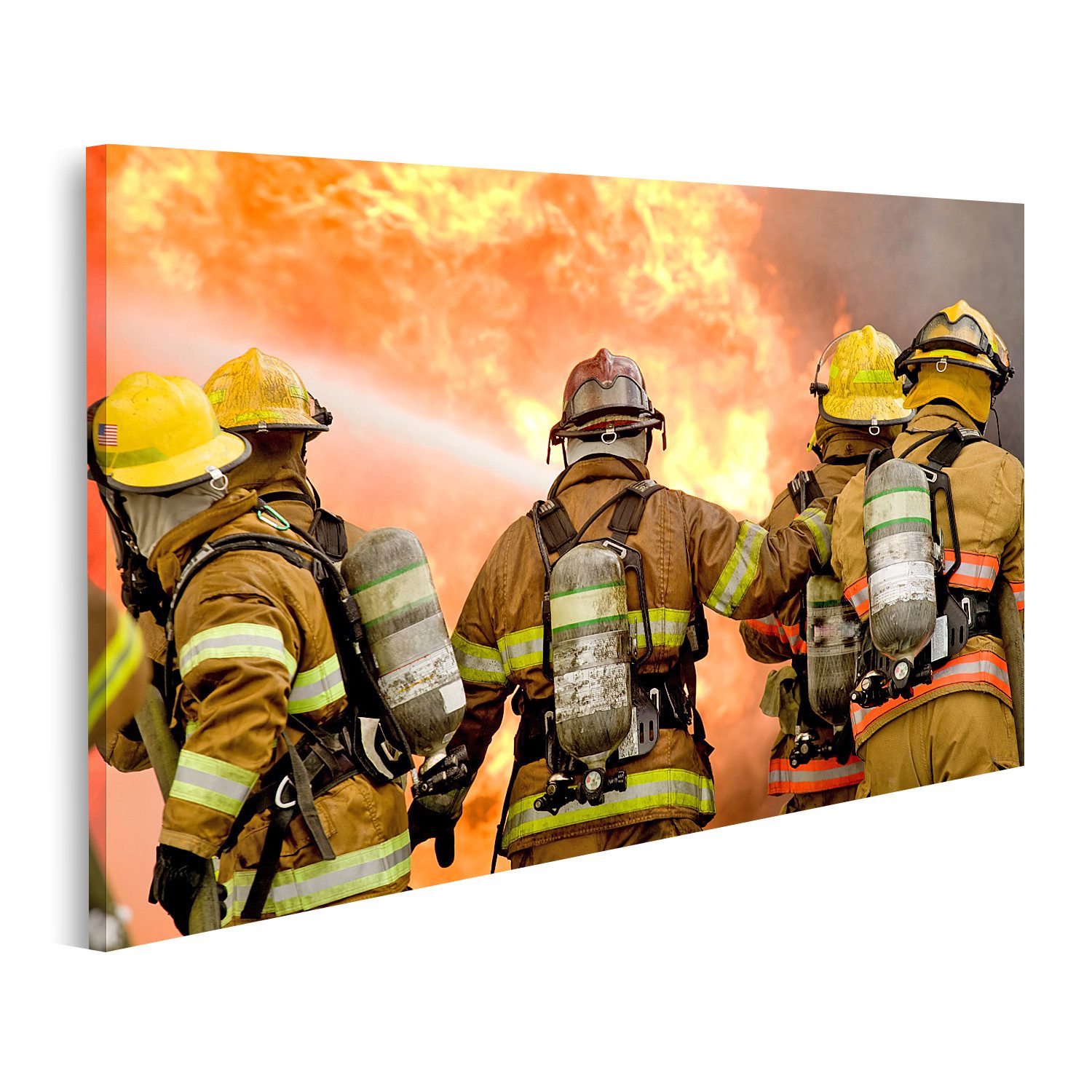 islandburner Leinwandbild Feuerwehr Leute Bilder
