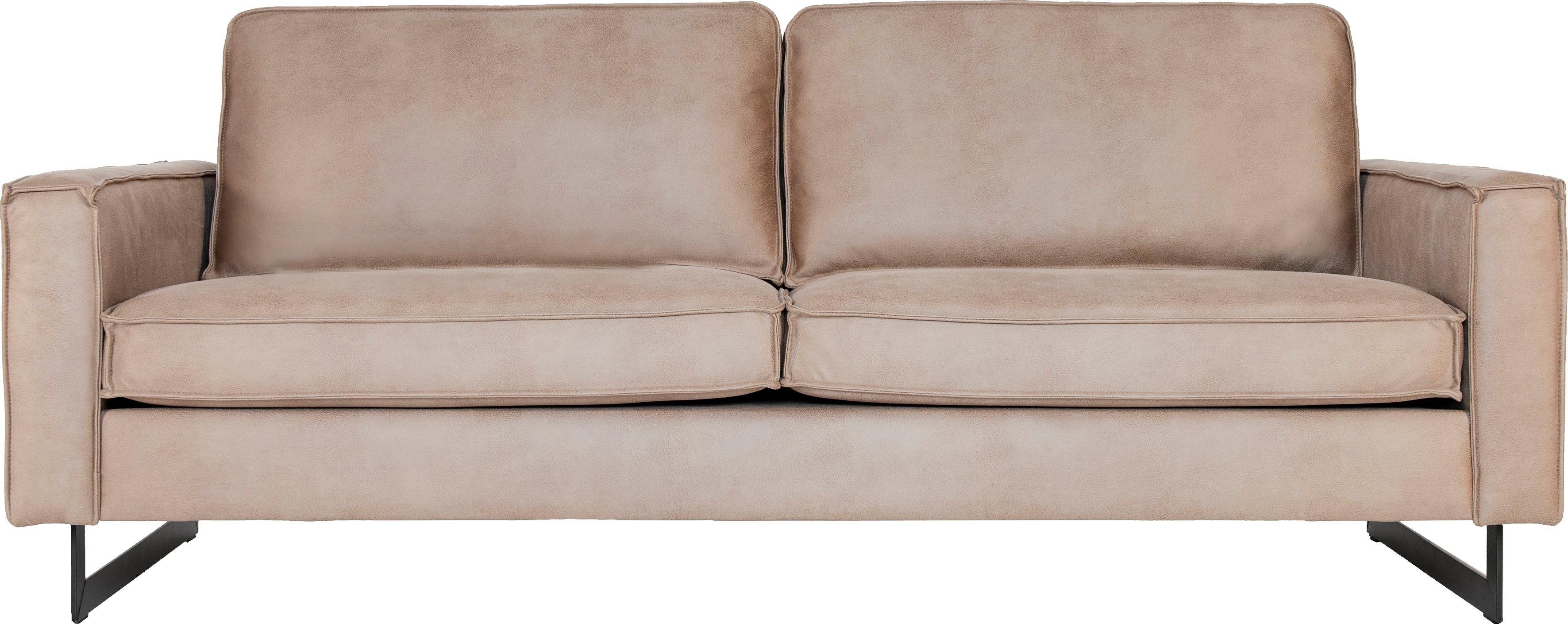 Home affaire 3-Sitzer "Pinto, 206 cm, Cord, Chenille, Lederoptik" mit Keder günstig online kaufen