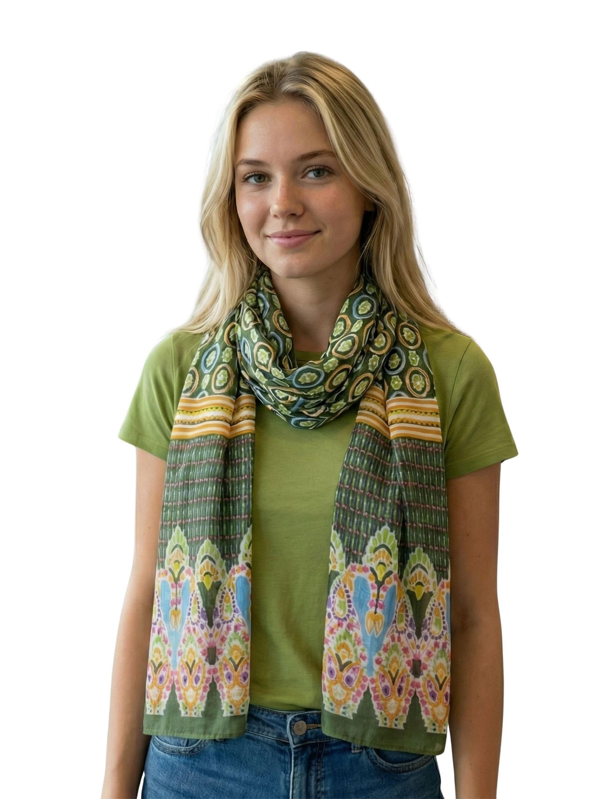 Sunsa Halstuch Damen Schal Tuch. Baumwolle Halstuch. Sommer Scarf ., Abstract Modern Aufdruck