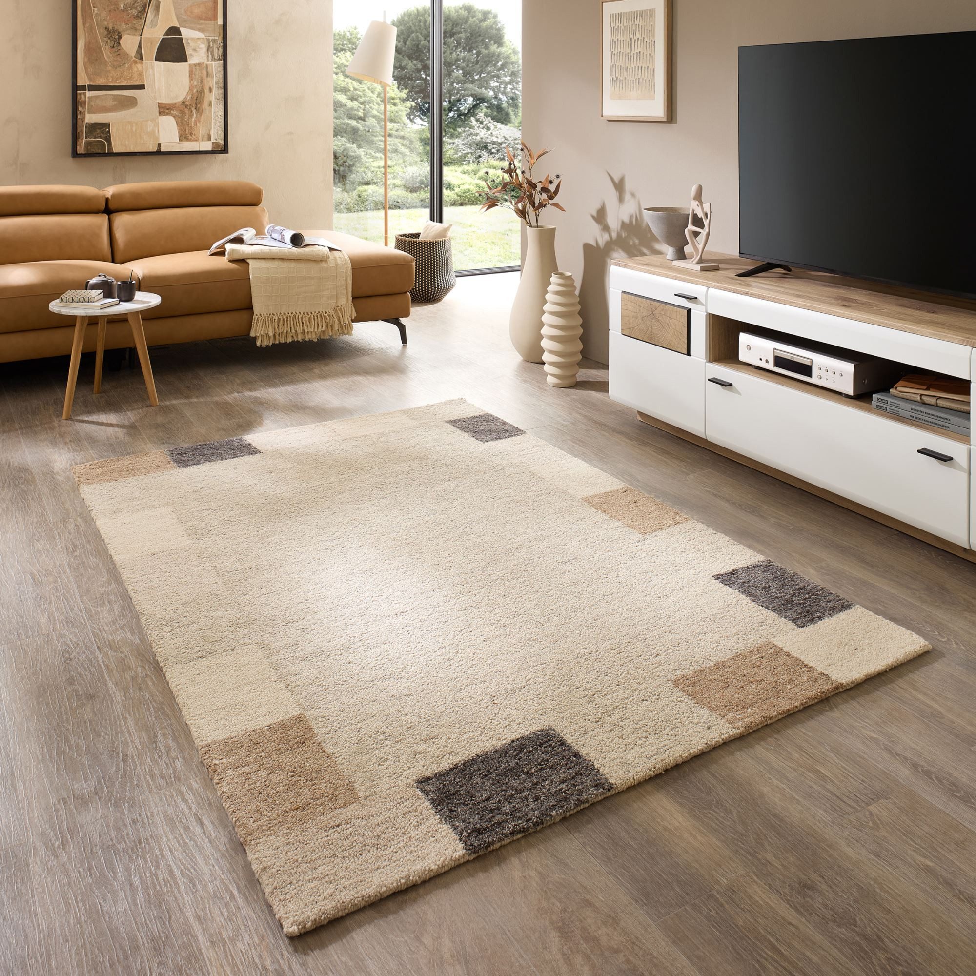 Natur Pur Teppich Natur Loop - handgetufteter moderner Wollteppich, Rechteckig, moderner Handtuftteppich